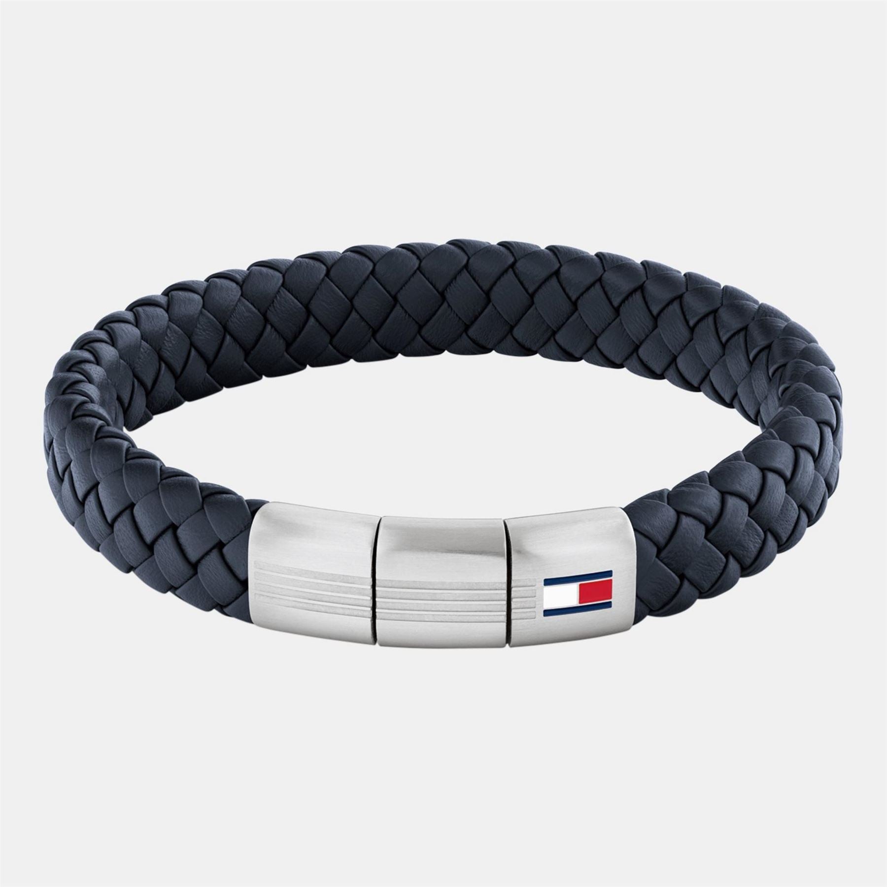 Tommy Hilfiger Round Braided Leather Bracelet