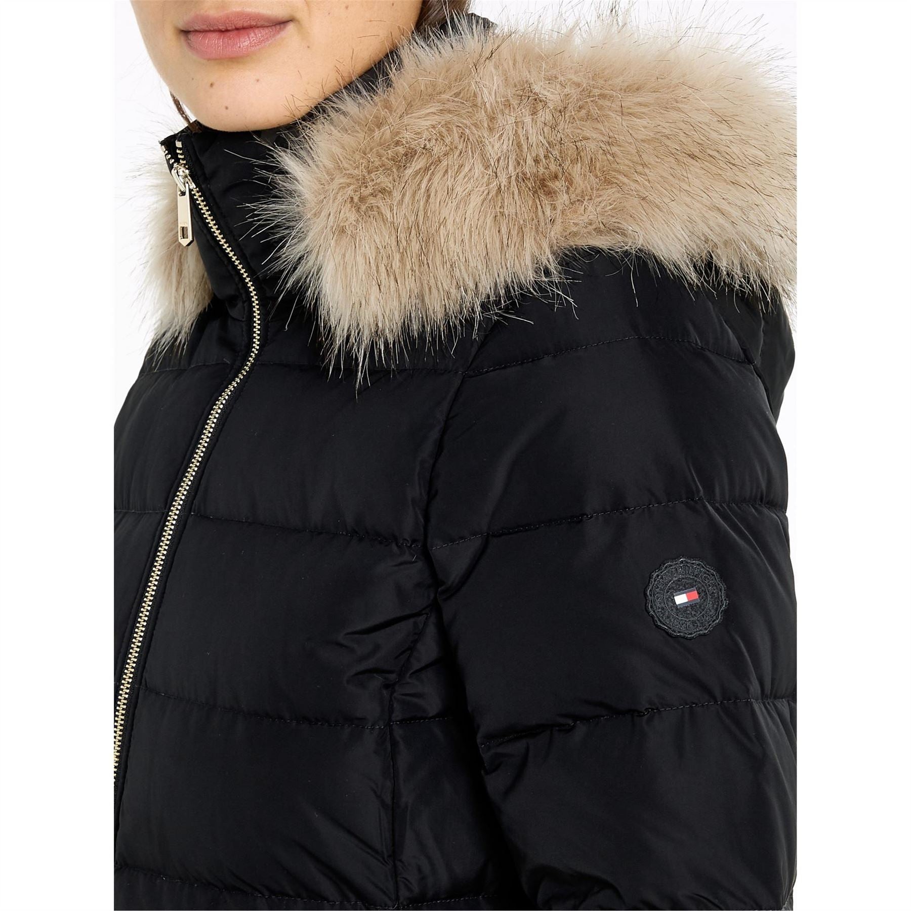 Tommy Hilfiger Tyra Water Resistant Duck Down Thigh Length Short Puffer Jacket