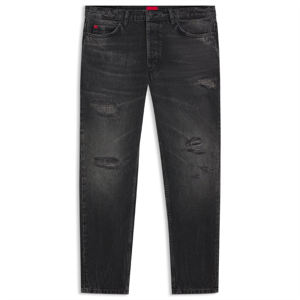 Hugo Distressed Tapered Fit Jeans