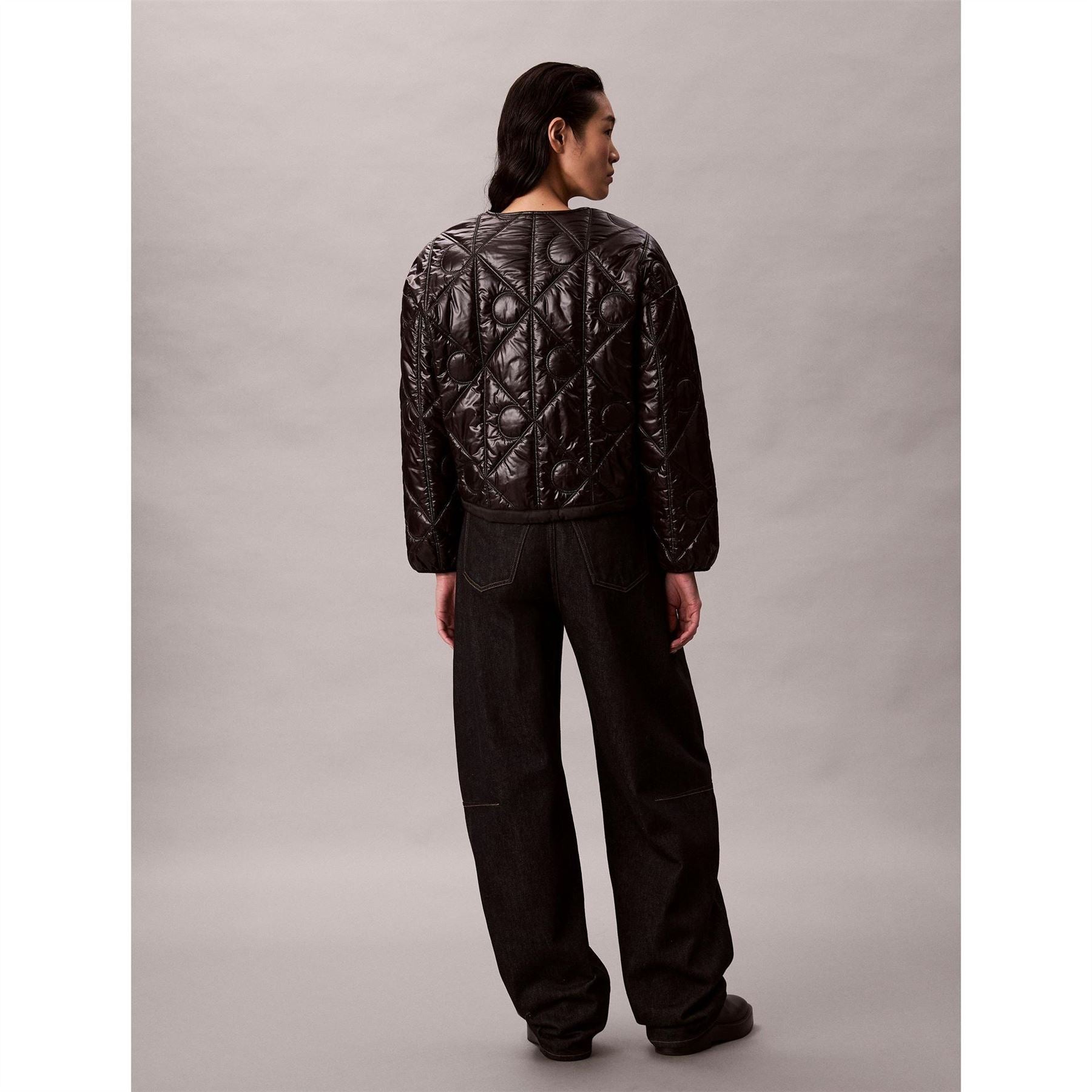 Calvin Klein Jeans Quilted Ribbed Cuff Puffer Jacket