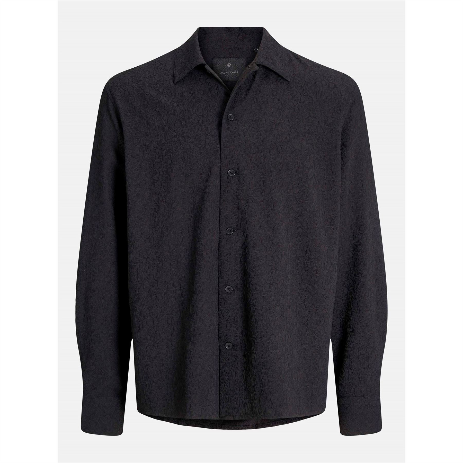 Jack and Jones Jacquard Long Sleeve Plain Shirt