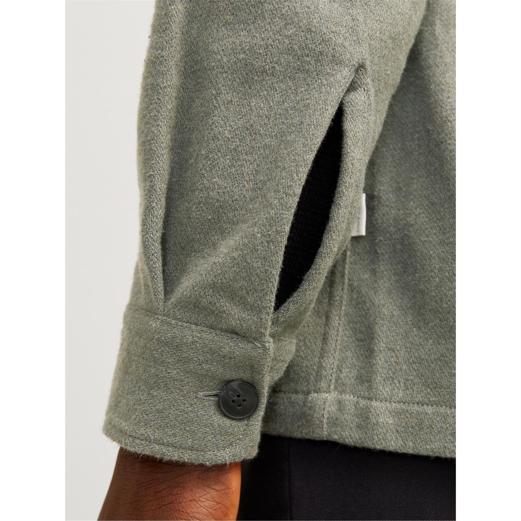 Jack and Jones Solid Patterned Chest Pocket Overshirt