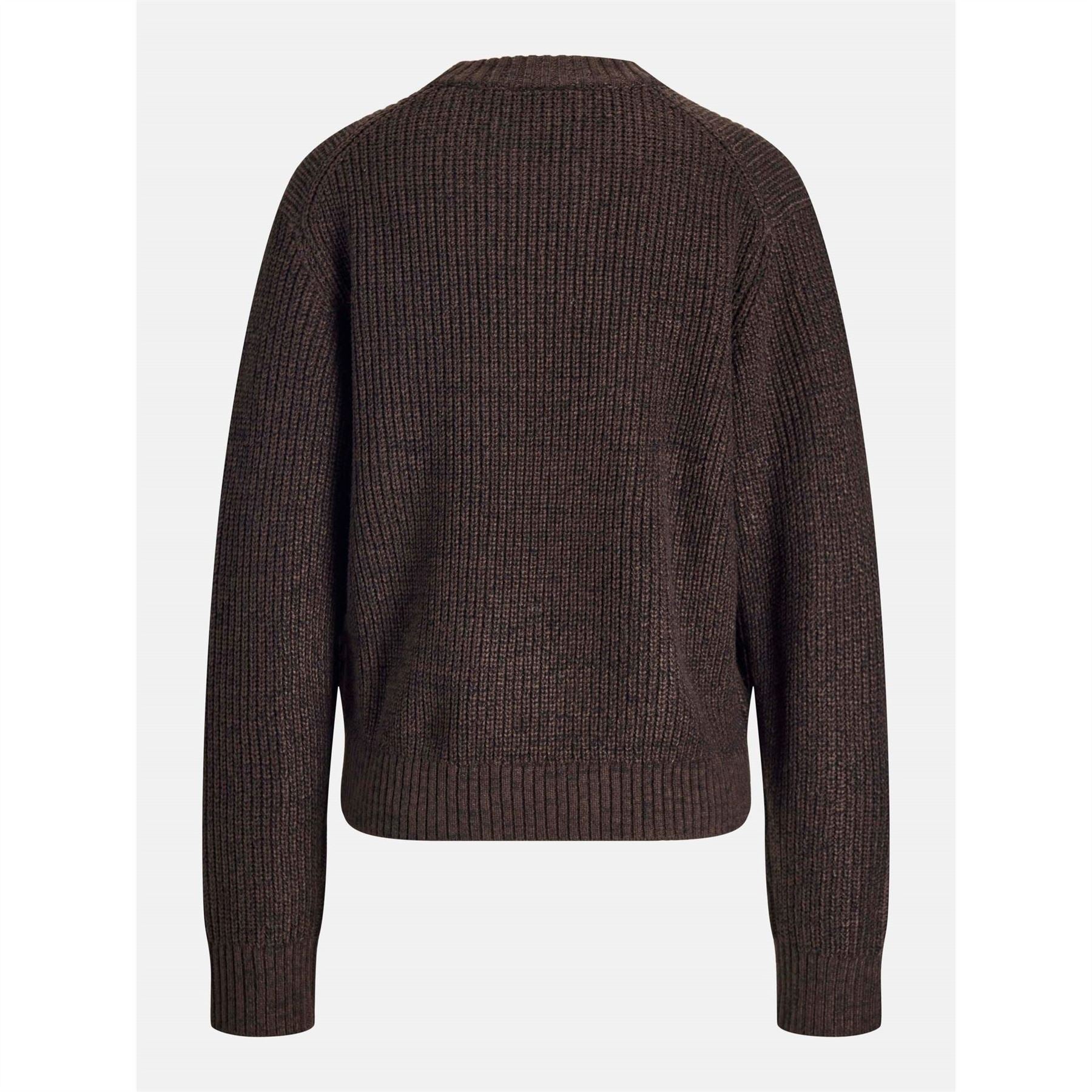 JJXX Crew Neck Ribbed Collar Raglan Sleeve Sweater