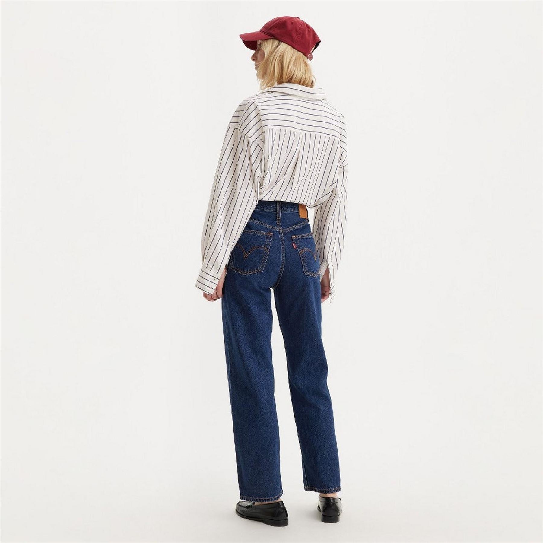 Levis Ribcage High Rise Straight Leg Jeans