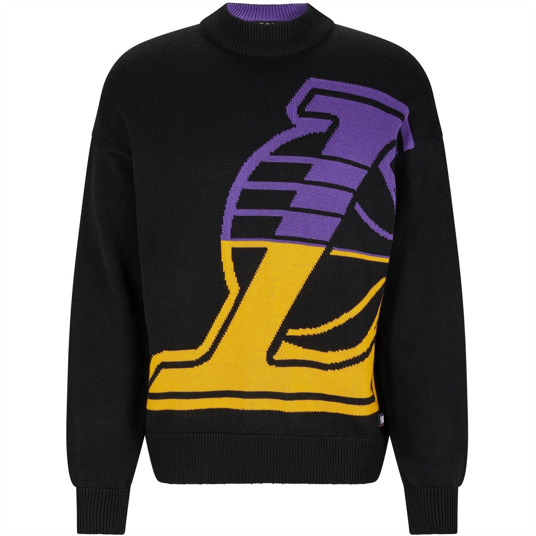 Boss Knit Lakers Mock Neck Long Sleeve Sweater