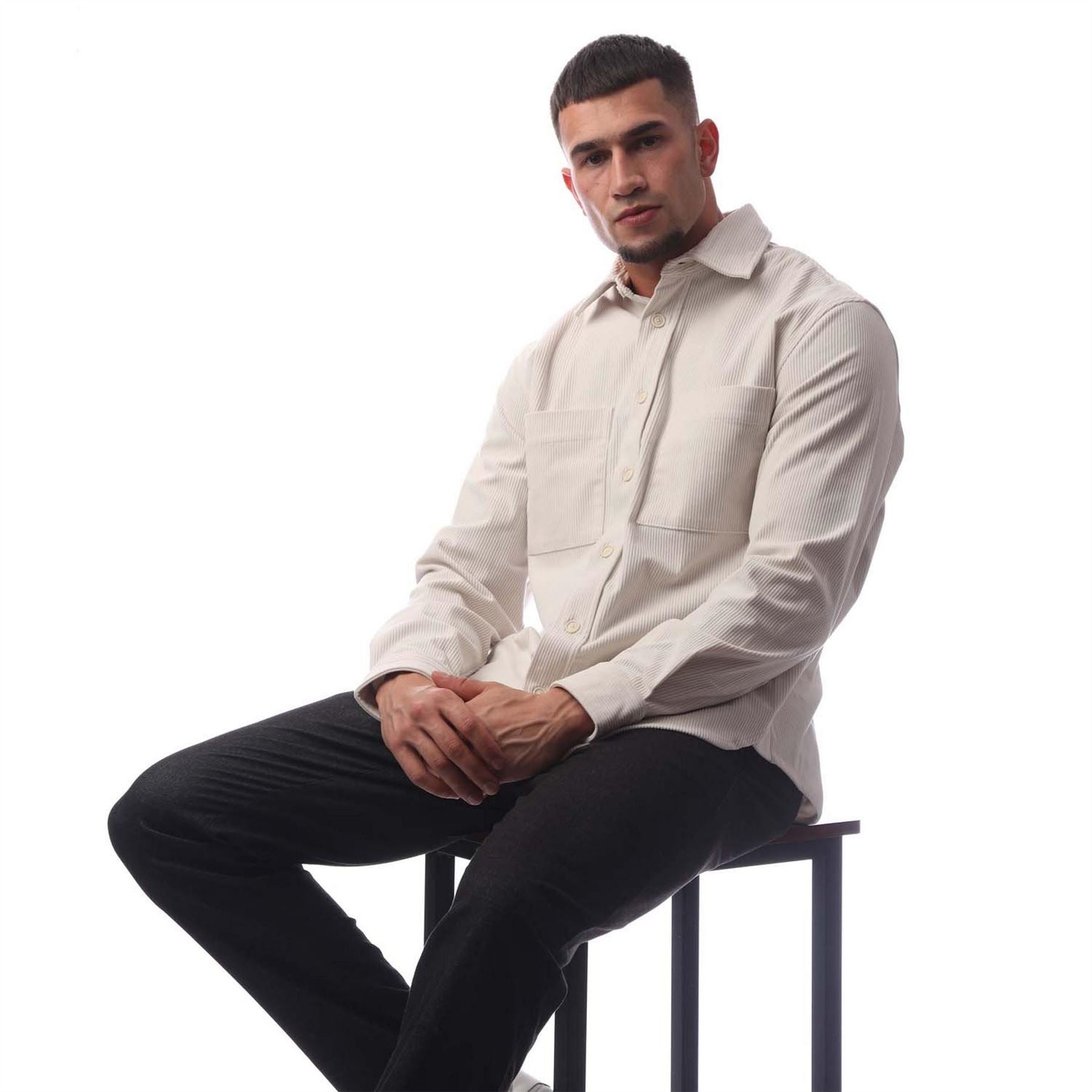 Boss Collared Neck Long Sleeve Regular Fit Shirt