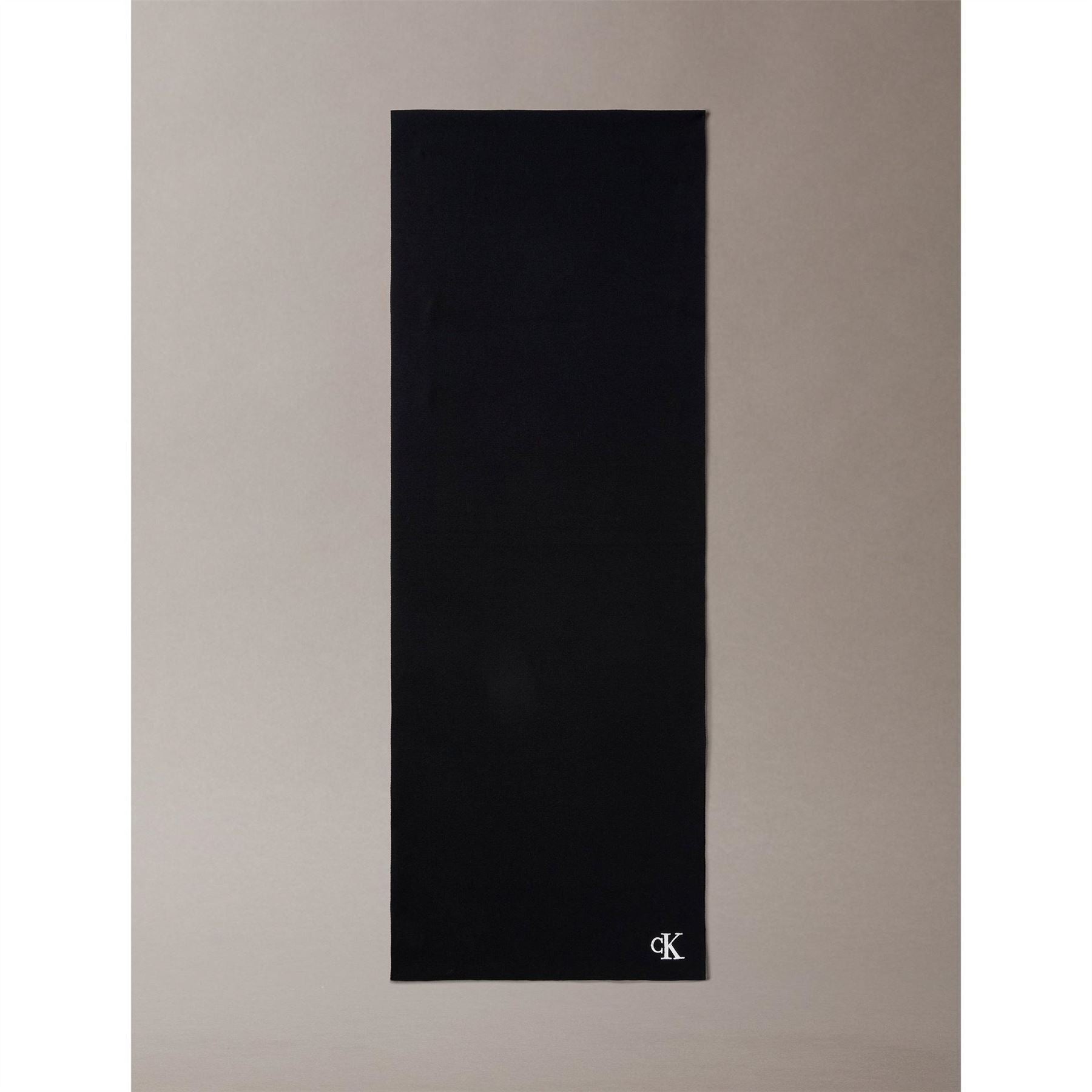 Calvin Klein Ribbed Oblong Scarf with Logo