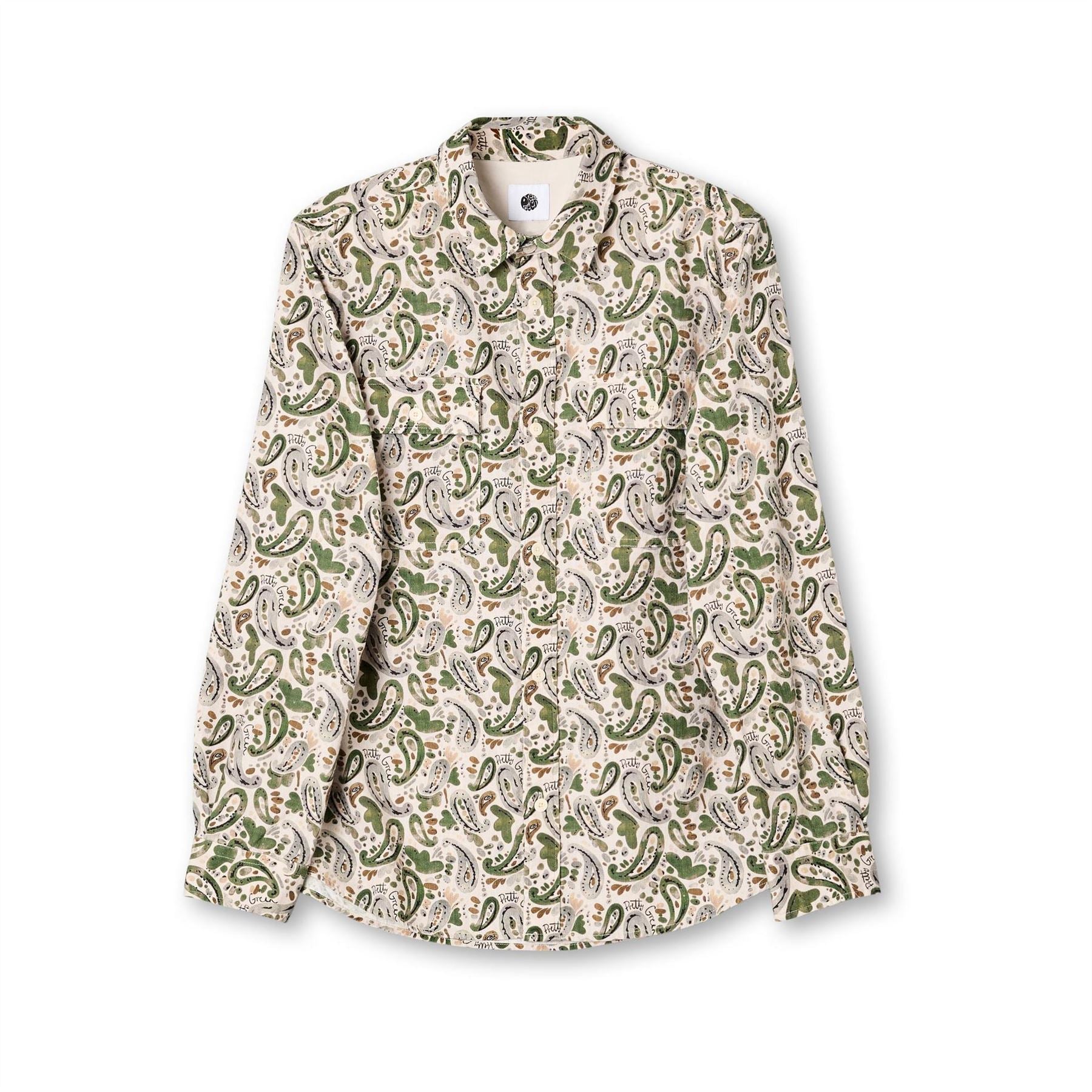 Pretty Green Aquarelle Paisley Long Sleeve Patterned Shirt