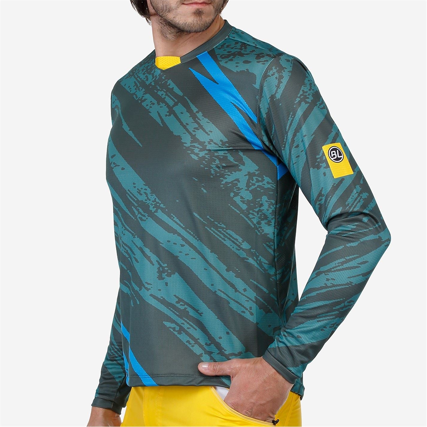 Bicycle Line Ponente UPF 30+ V Neck Long Sleeve Cycling Jersey