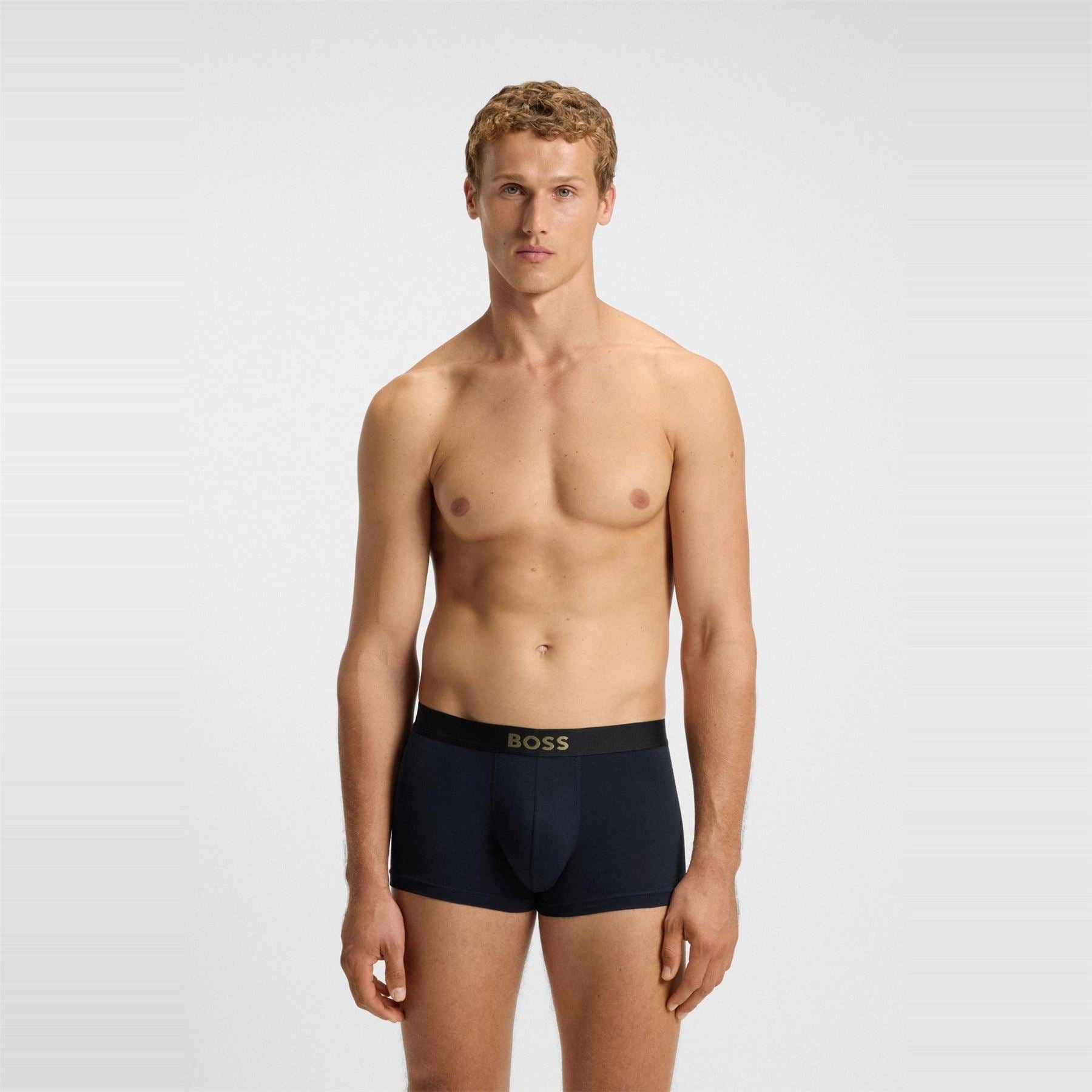 Boss BOSS Bodywear 3 Pack Trunks Boxers   Gold Logo