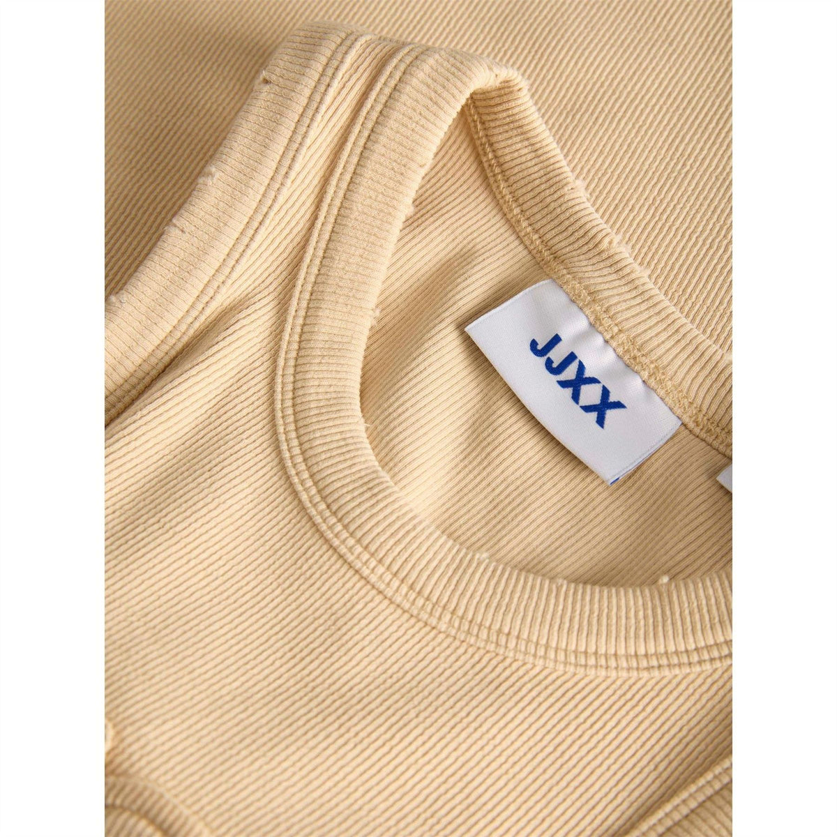JJXX Embroidered Crew Neck Ribbed Collar Sleeveless Tank