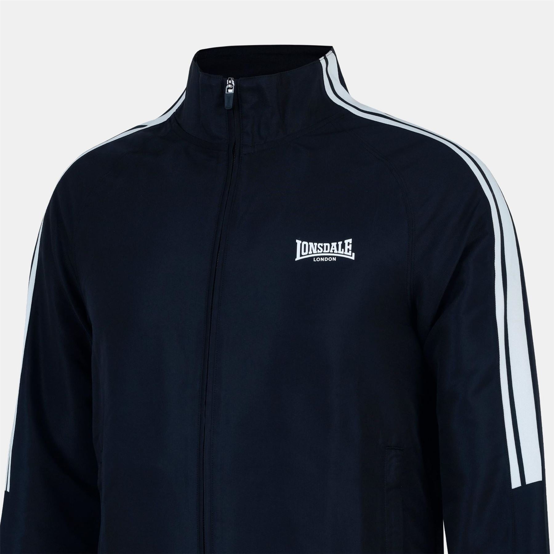 Lonsdale Ess Wov Full Zip Long Sleeve Mesh Lined Tracksuit Top