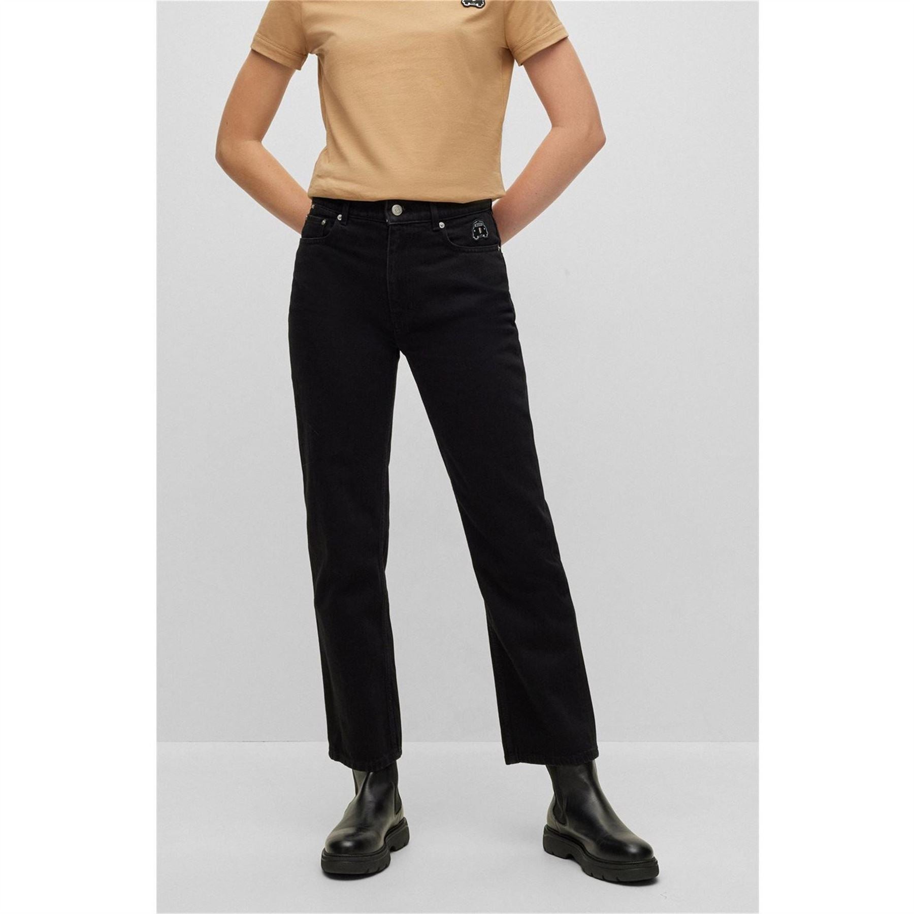 Boss Straight Cropped Jeans