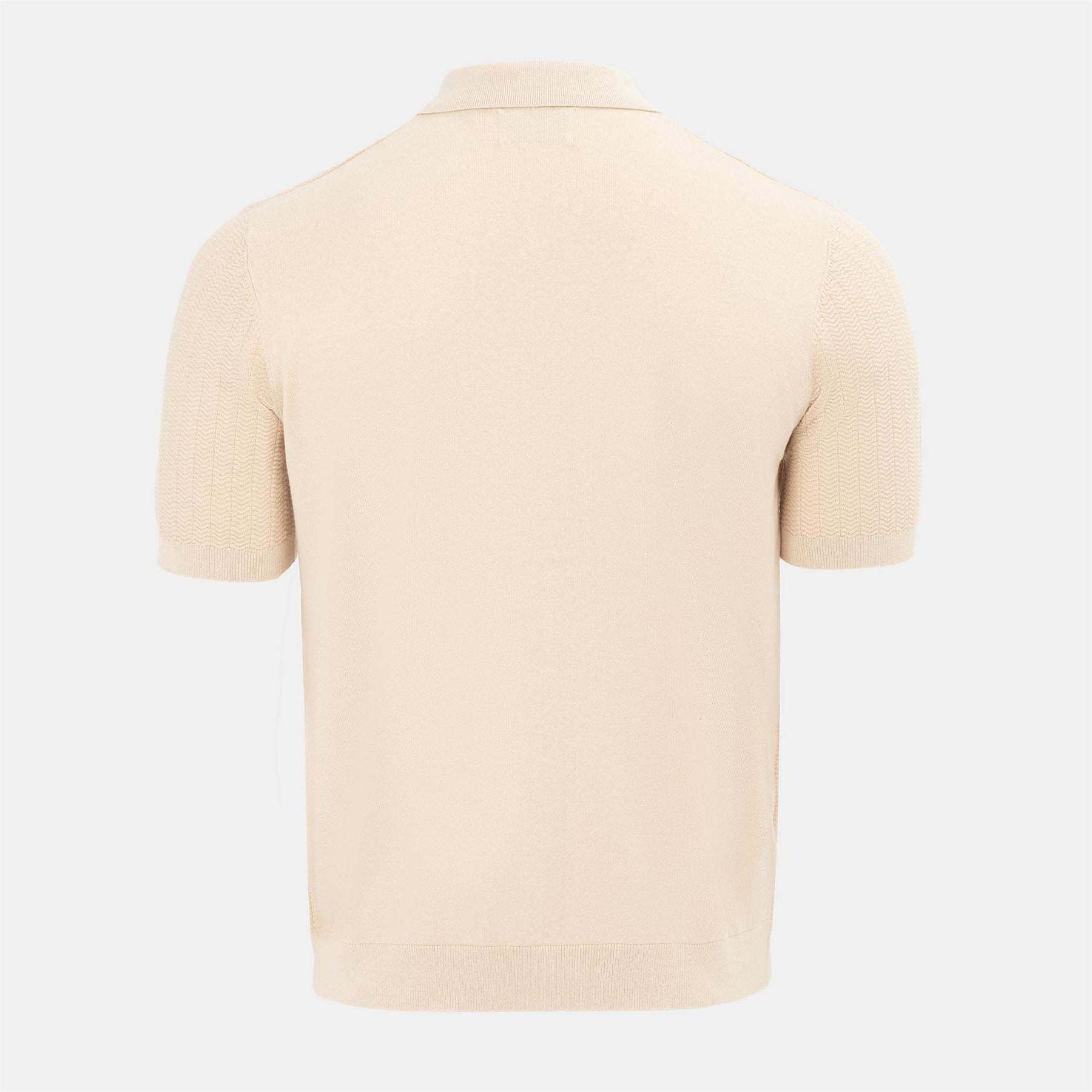 Firetrap Quarter Zip Short Sleeve Ribbed Knit Polo