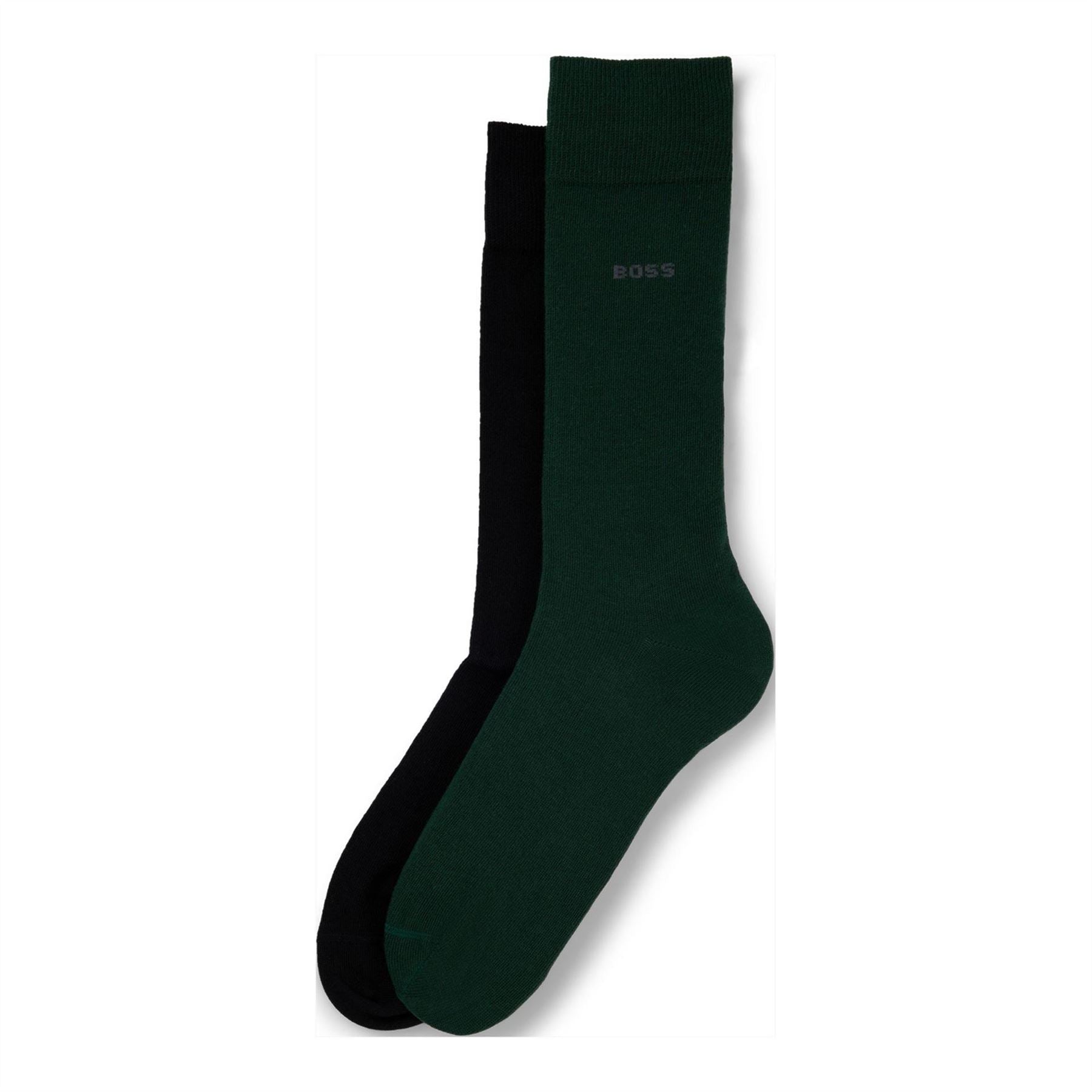 Boss BOSS BODYWEAR 2 Pack Cotton Crew Socks with Logo Detail