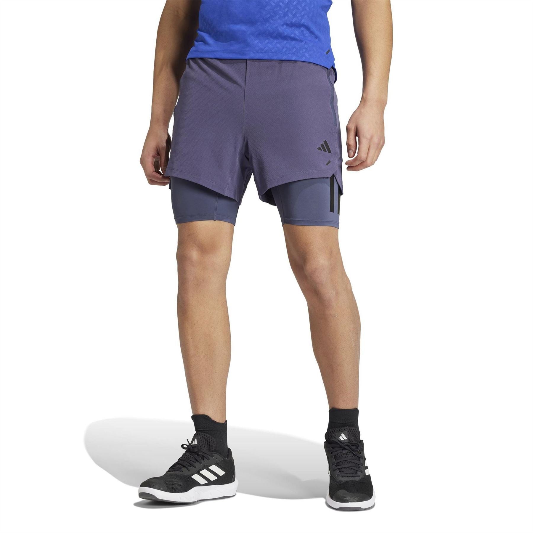 adidas Mens Power Workout Two In One Shorts