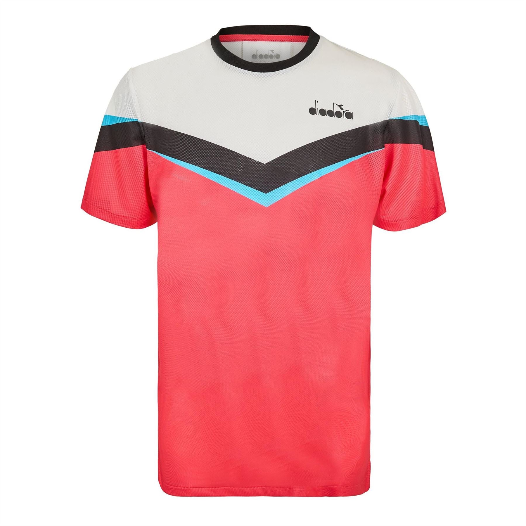 Diadora Crew Neck Ribbed Collar Short Sleeve Jersey T-Shirt