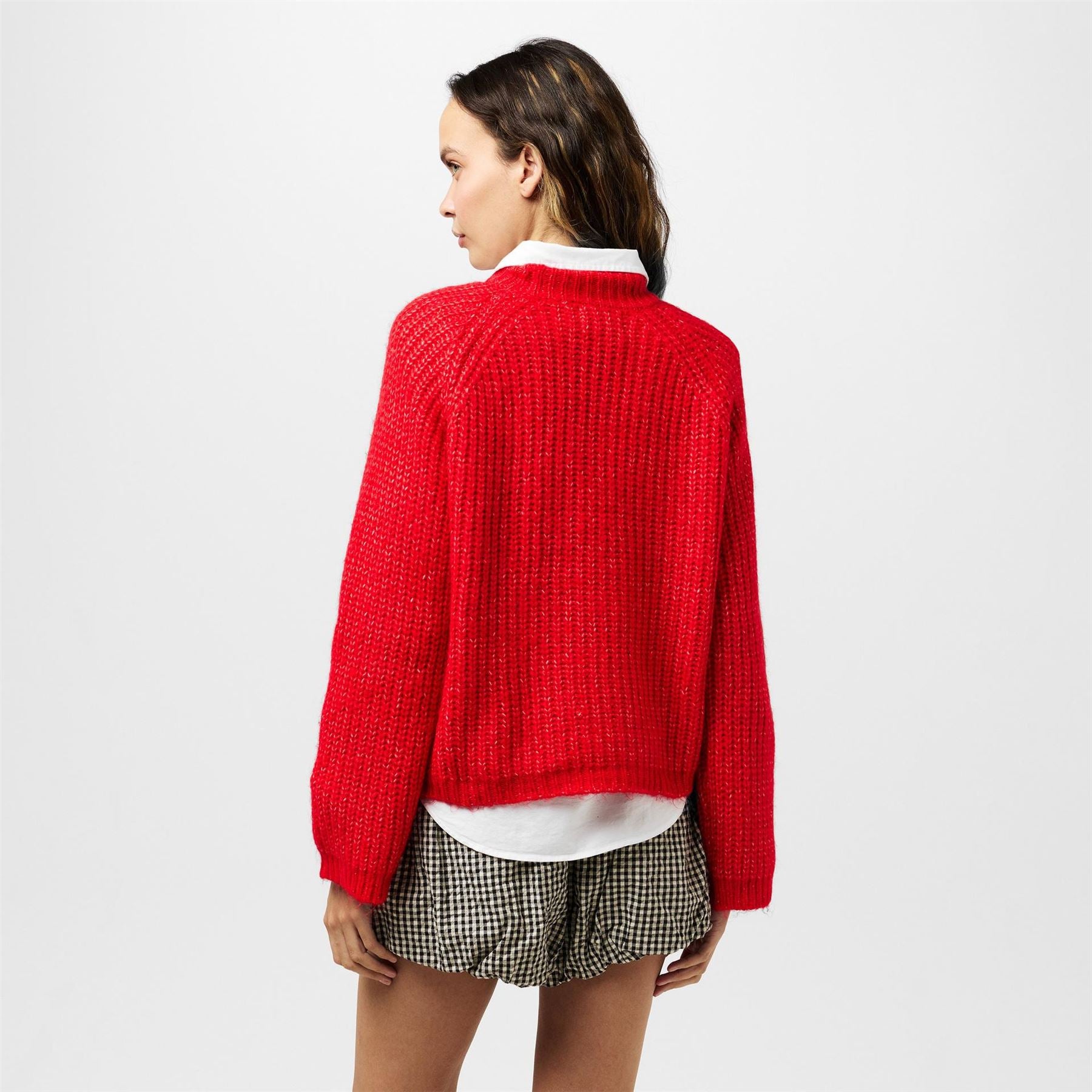 Pieces Relaxed Fit Hooded Long Sleeve Sweatshirt