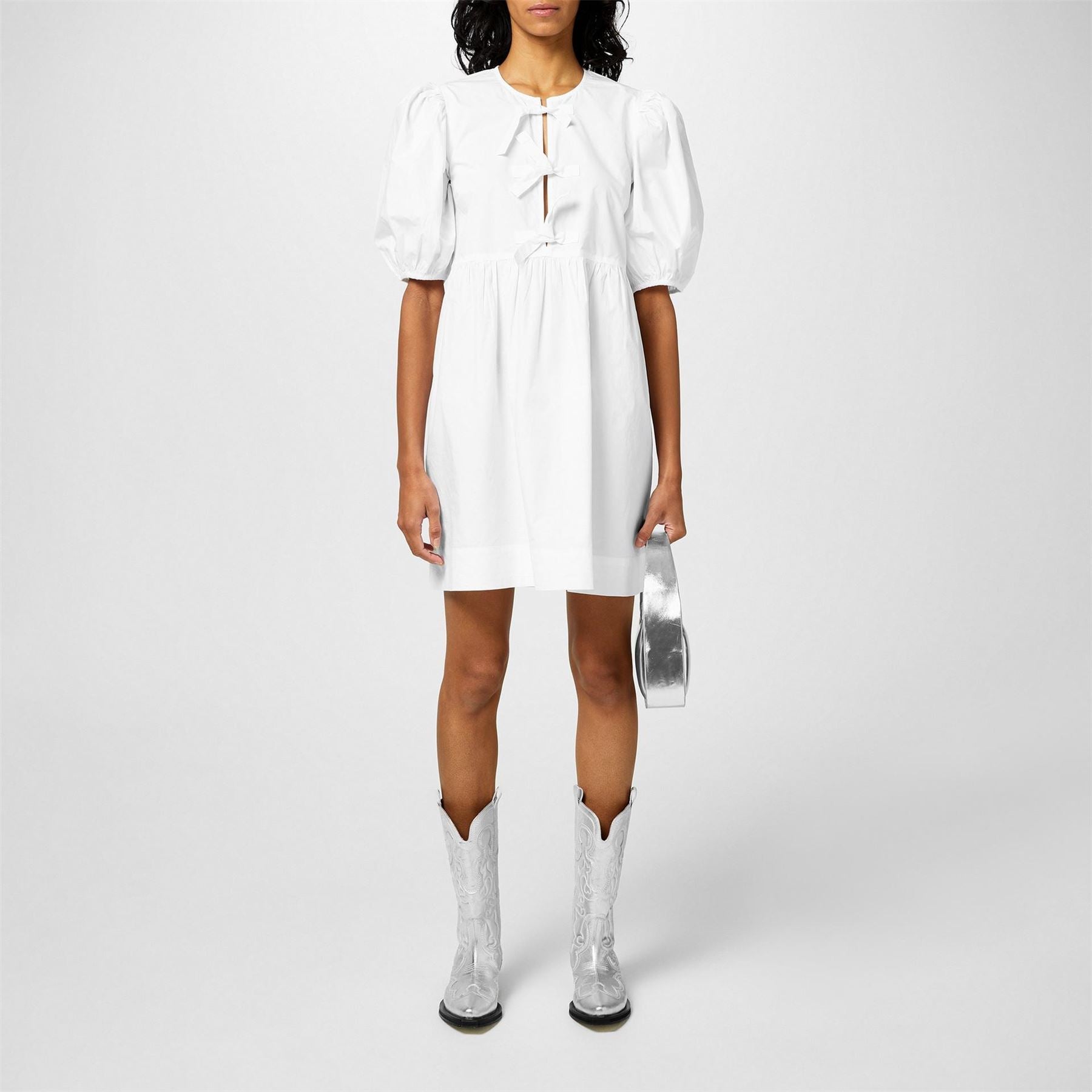 Ganni Tie Mini Dress
