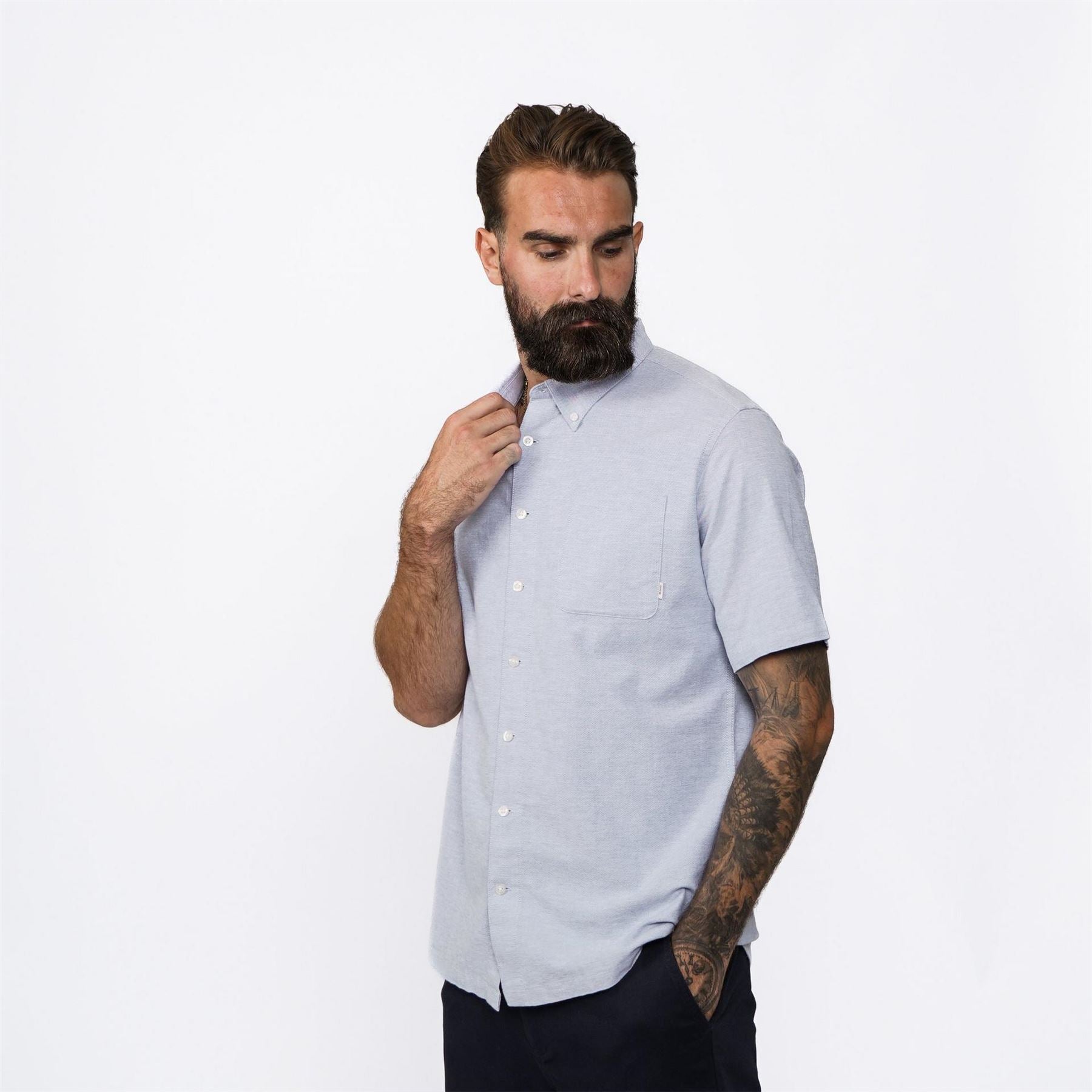Firetrap Mens Classic Oxford Short Sleeve Shirt
