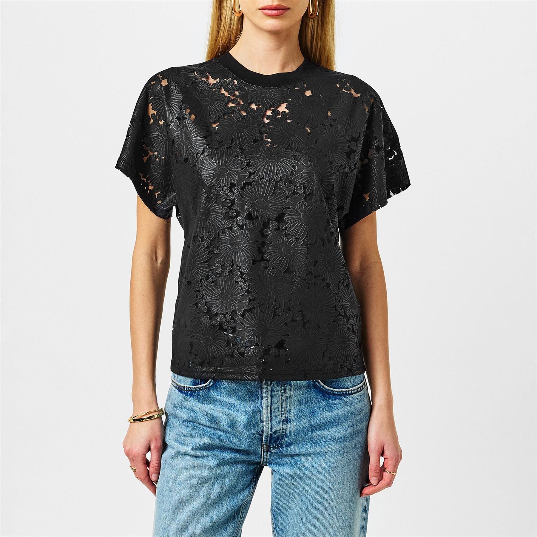 Ted Baker Floral Lace Relaxed T-Shirt