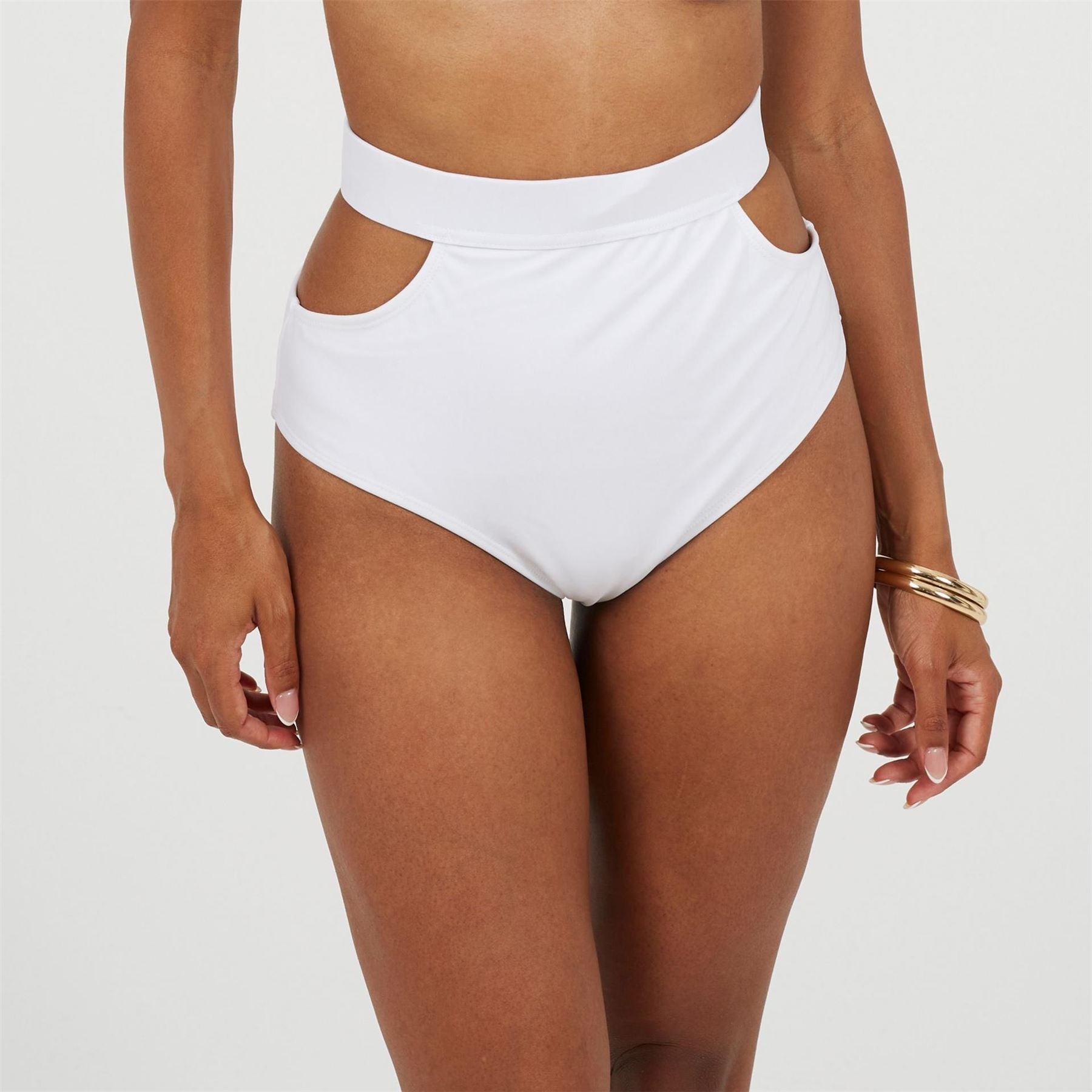 Brave Soul Solid Patterned Regular Fit Bikini Bottoms Set