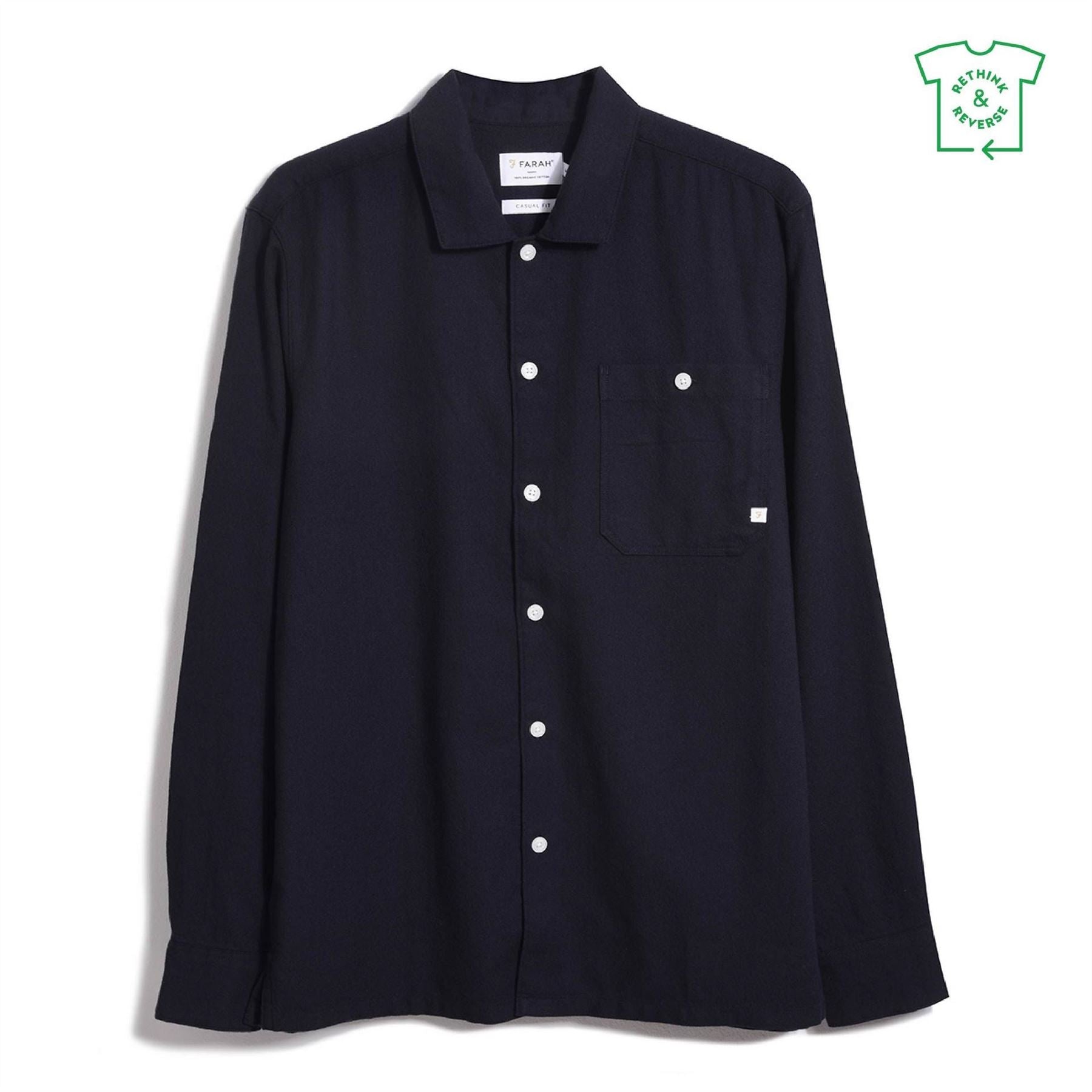 Farah Campbell Relaxed Fit Long Sleeve Shirt