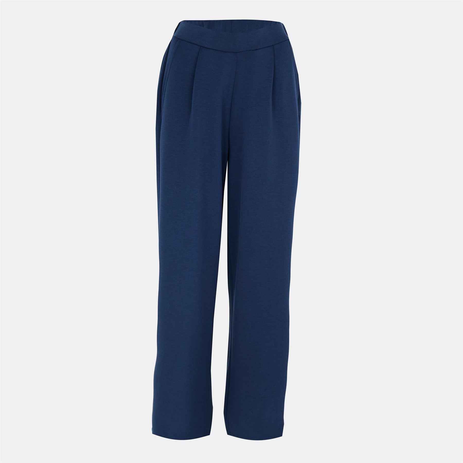French Connection Solid Patterned Wide Leg Trousers