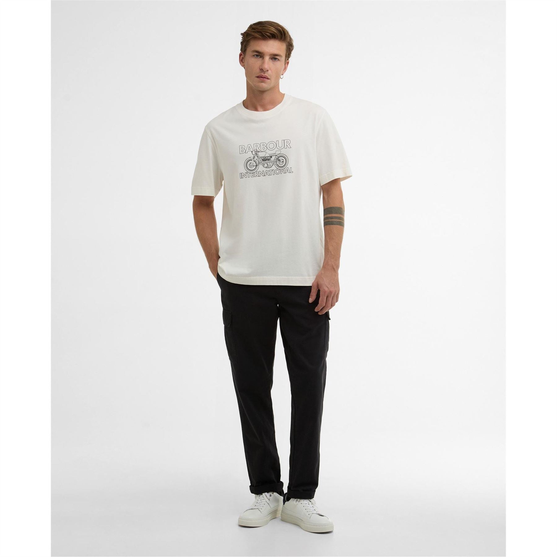 Barbour International Cowl Motorbike Graphic T-Shirt