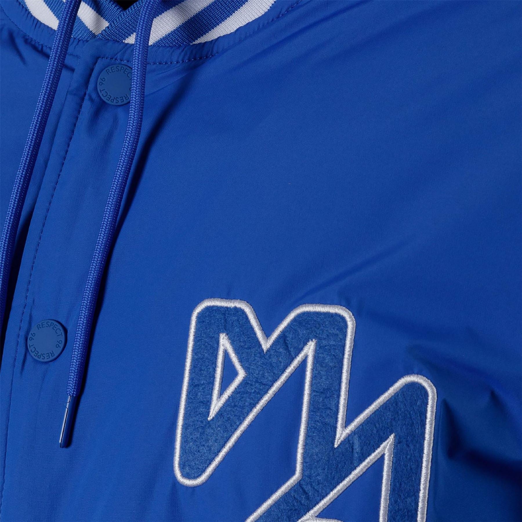 Minoti Baseball Style Jacket Detachable Hood Cobalt Blue