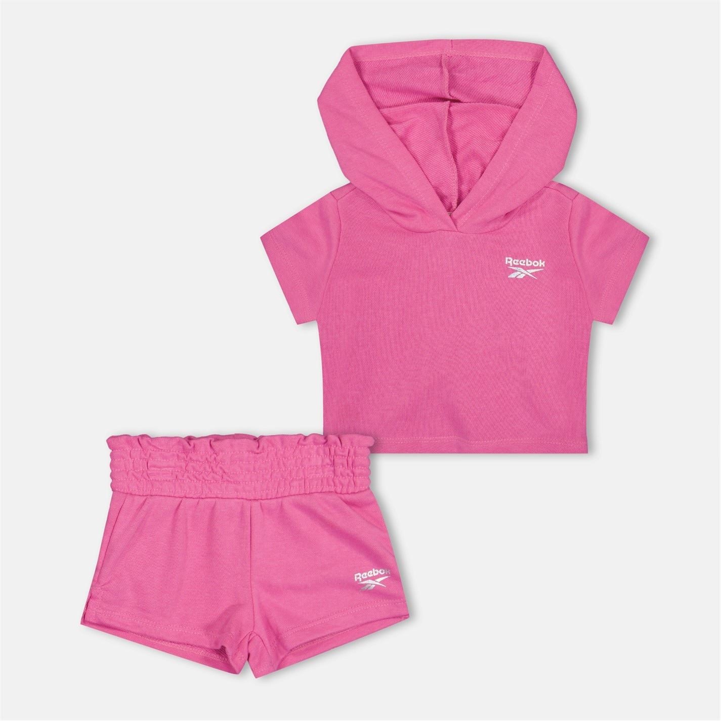 Reebok Hooded Neck Short Sleeve T-Shirt and Short Set