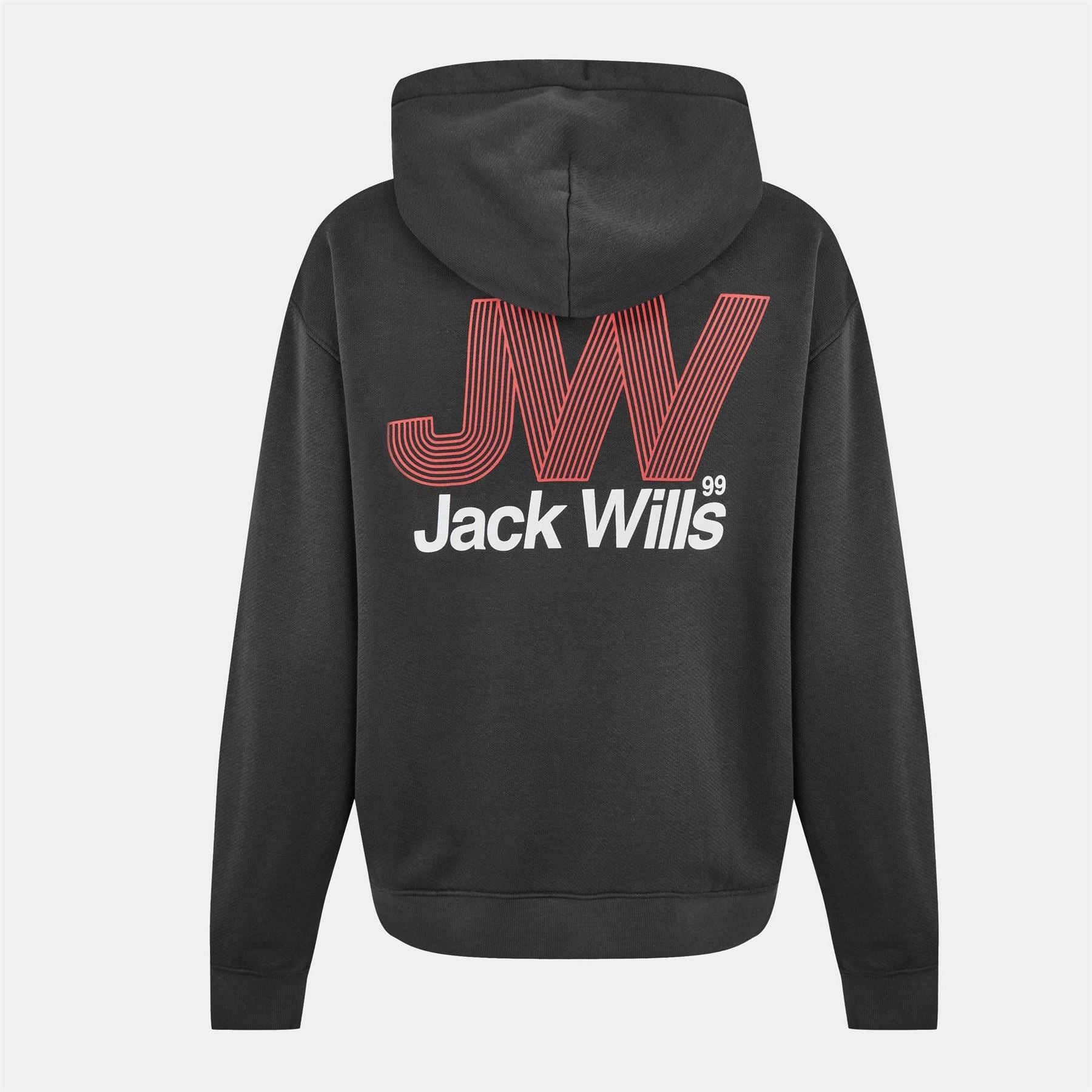 Jack Wills Blur Lettering Hooded Relaxed Sweatshirt