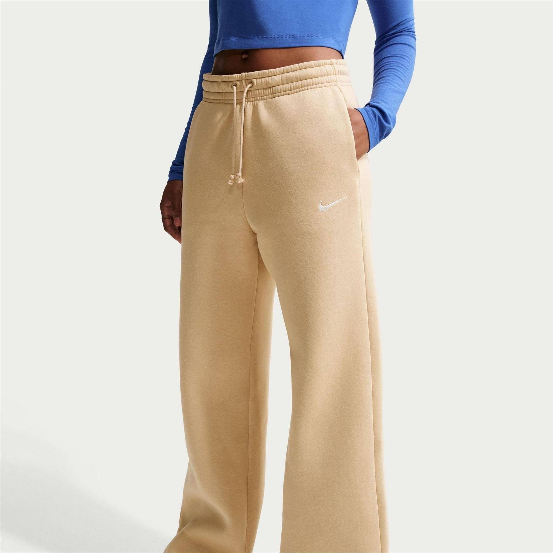 Nike Womens Sportswear Phoenix Fleece High Waisted Wide Leg Sweatpants
