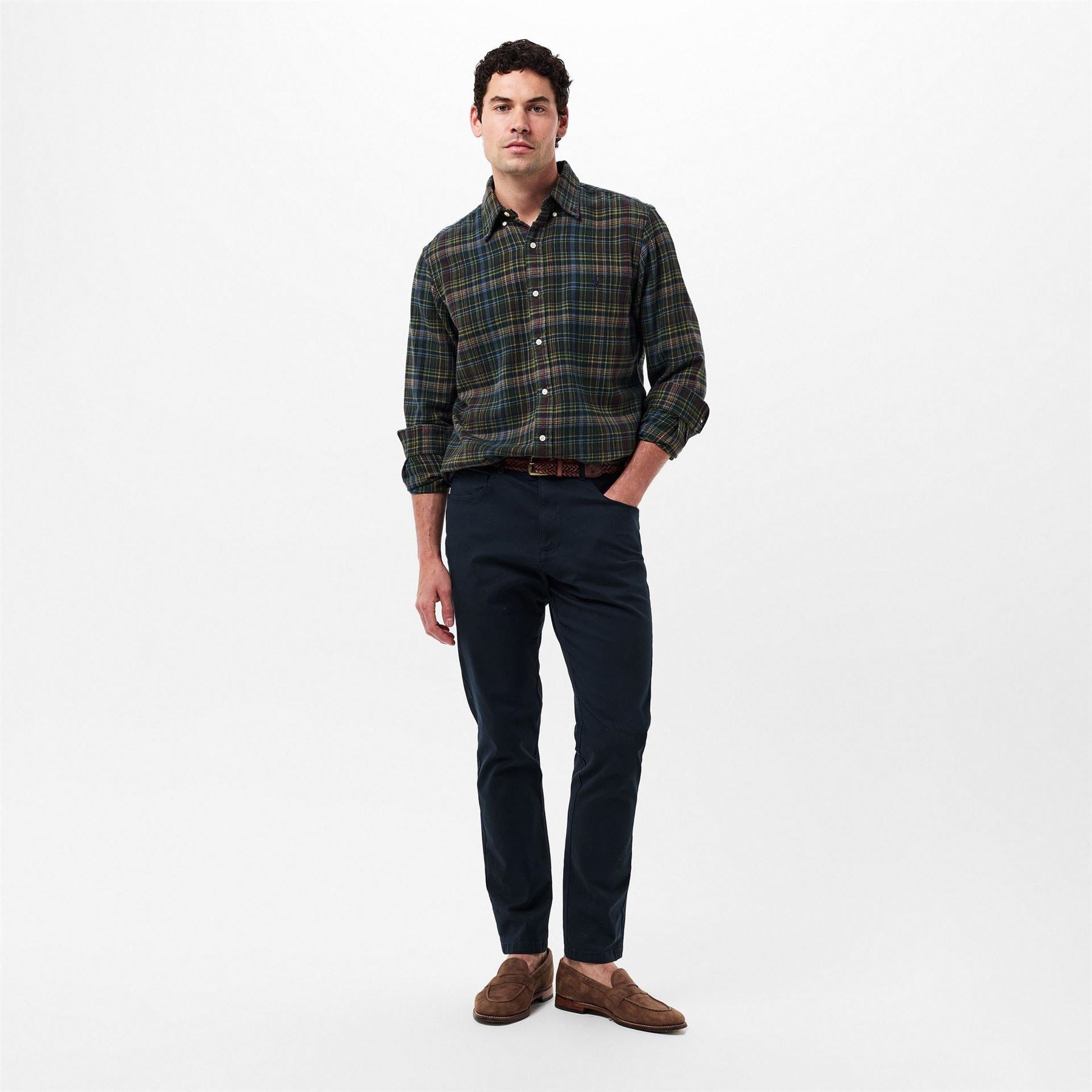 Polo Ralph Lauren Brushed Flannel Button Down Collar Long Sleeve Shirt