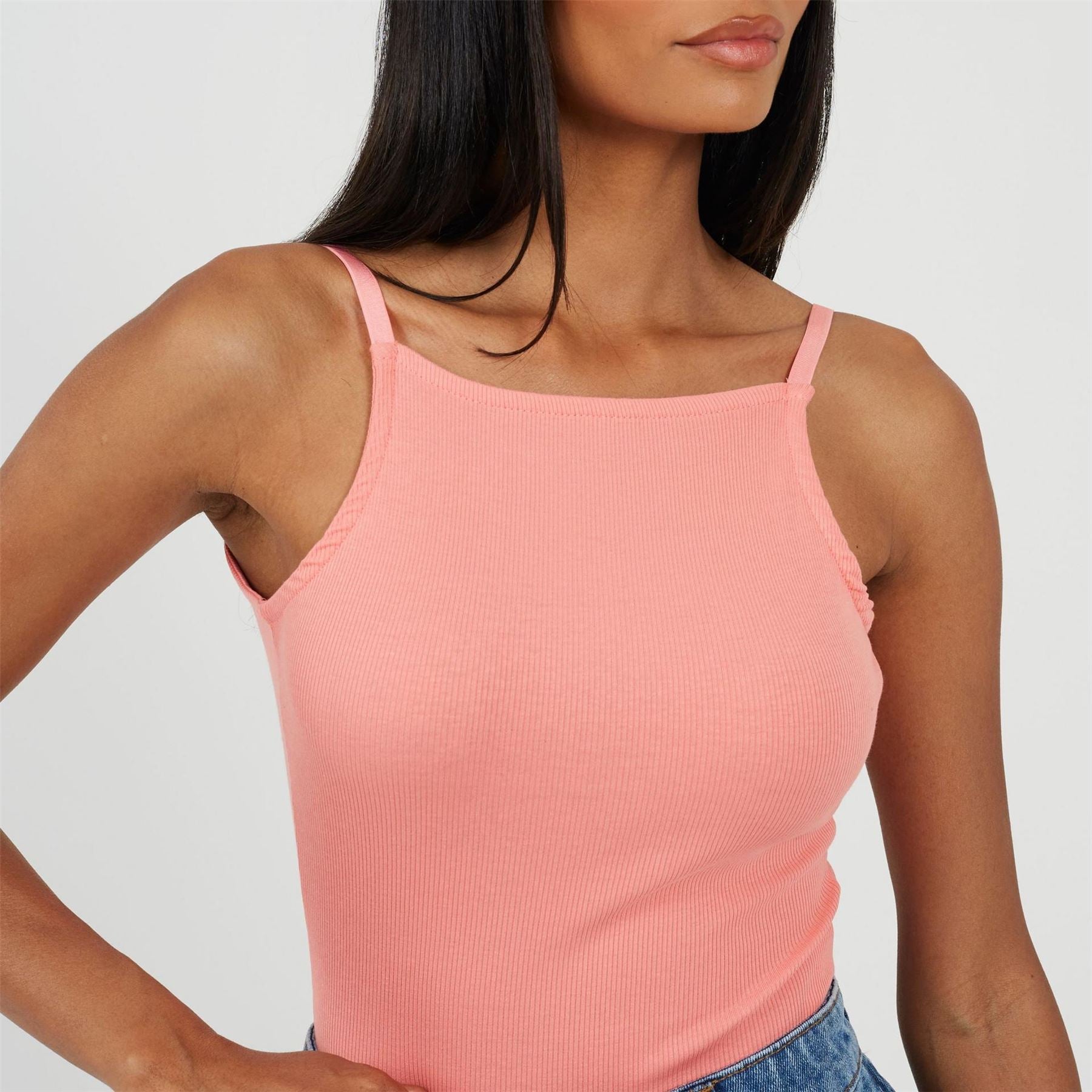 Brave Soul Womens Spaghetti Strap Vest Style Bodysuit