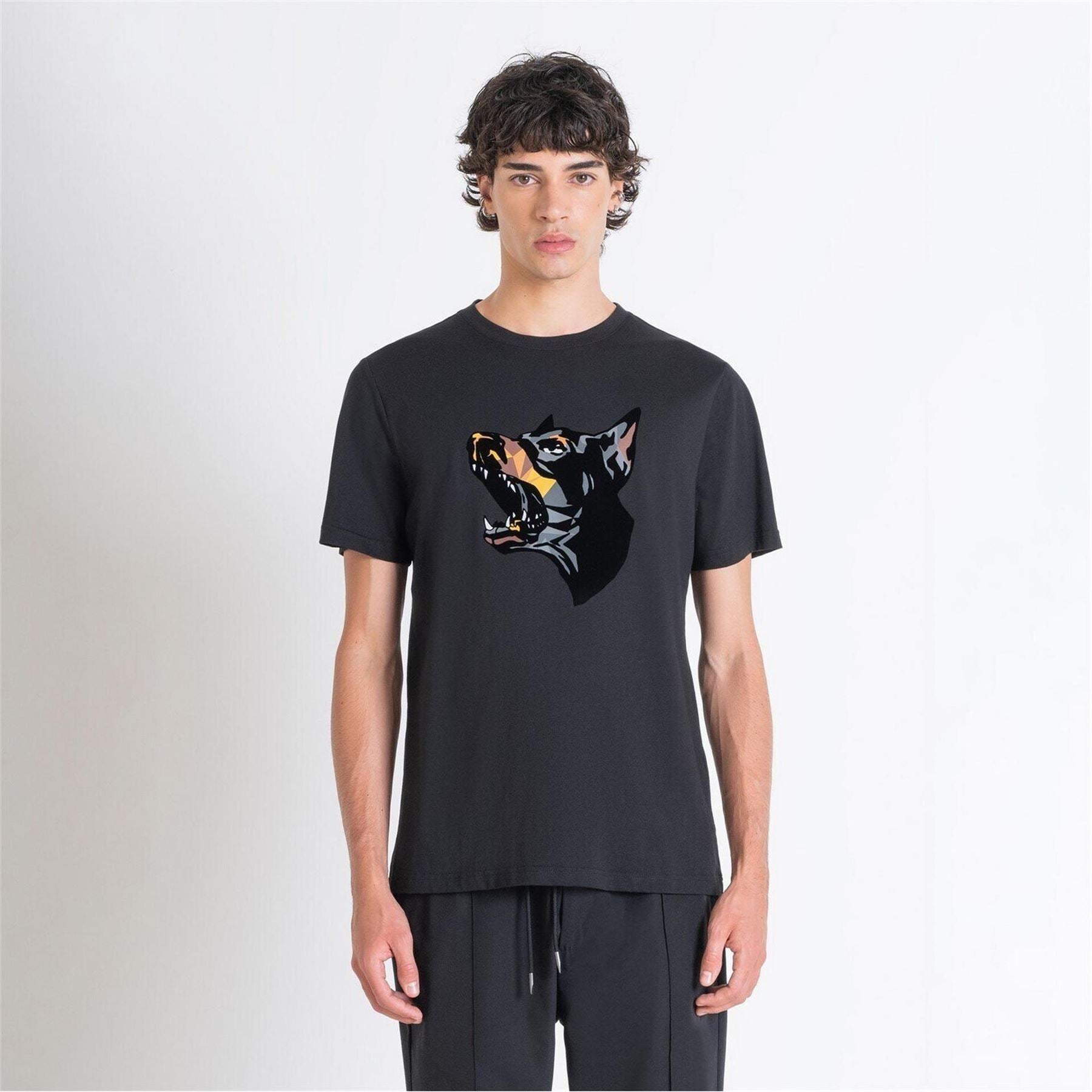 Antony Morato Shirt Regular Fit In Jersey Cotton Fabric With Matt Plastic And Flock Print