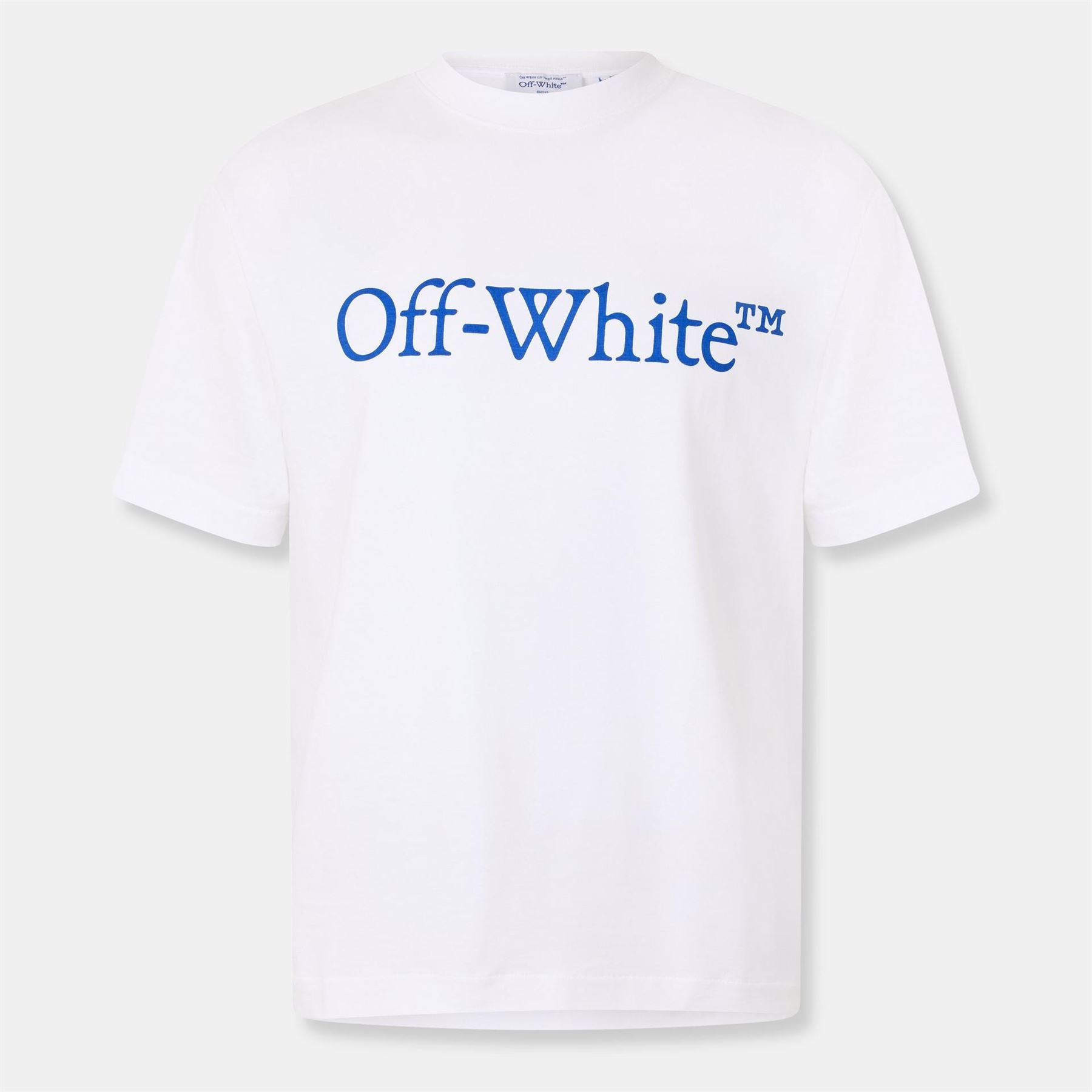 Off White Striped Regular Fit Lettering T-Shirt