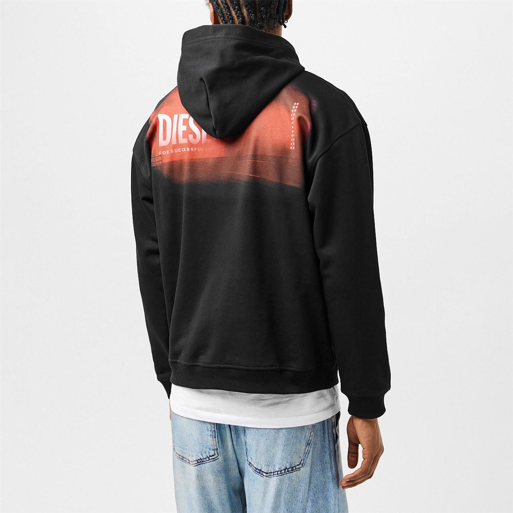 Diesel Boxt Hood Relaxed Fit Long Sleeve Sweatshirt