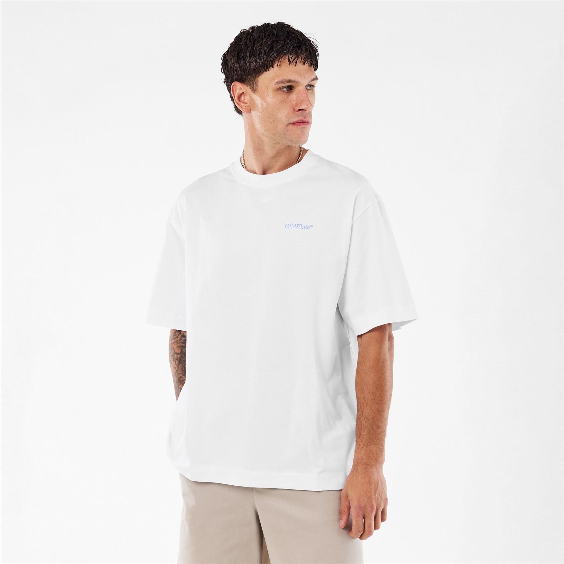 Off White Barber Skate Crew Neck Short Sleeve T-Shirt