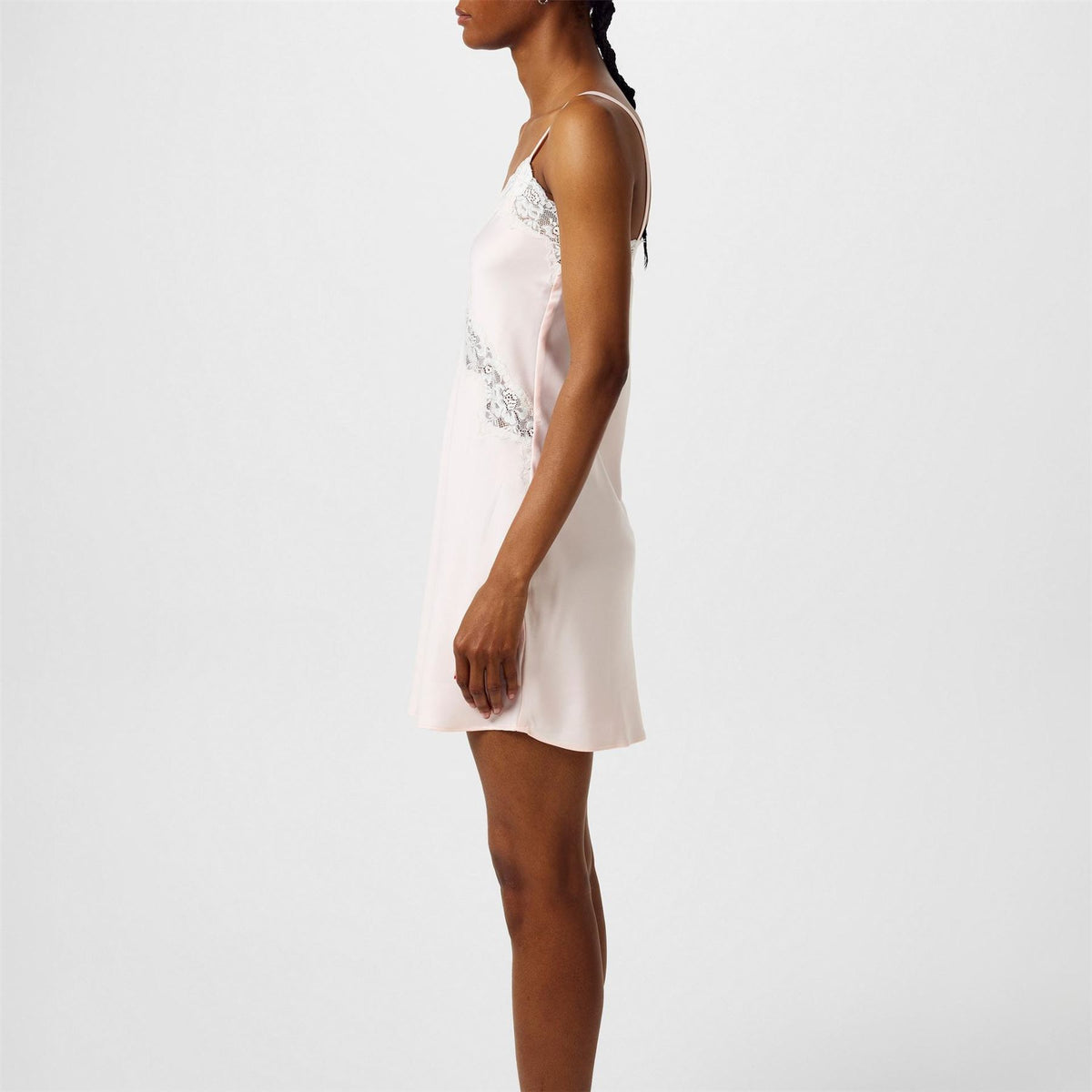 Lauren by Ralph Lauren Satin Lace Trim Chemise