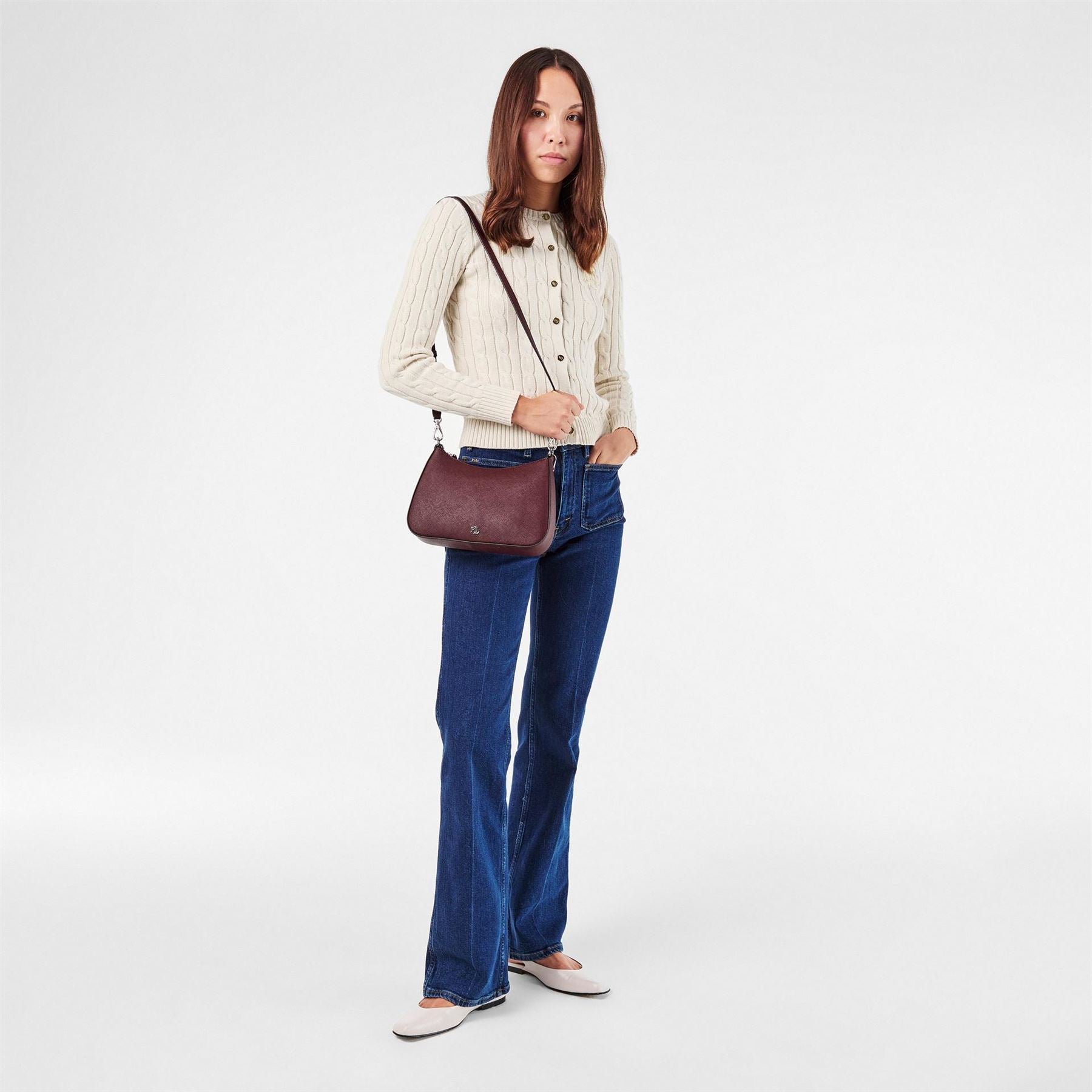 Lauren by Ralph Lauren Danni Leather Shoulder Bag