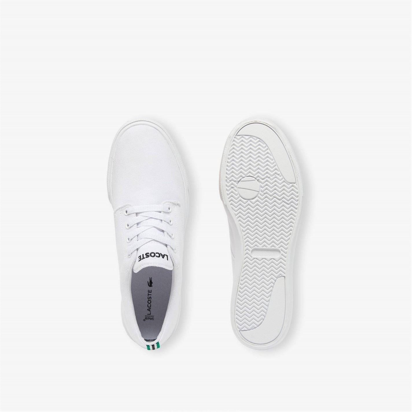 Lacoste Canvas Low Top Crocodile Print Trainers