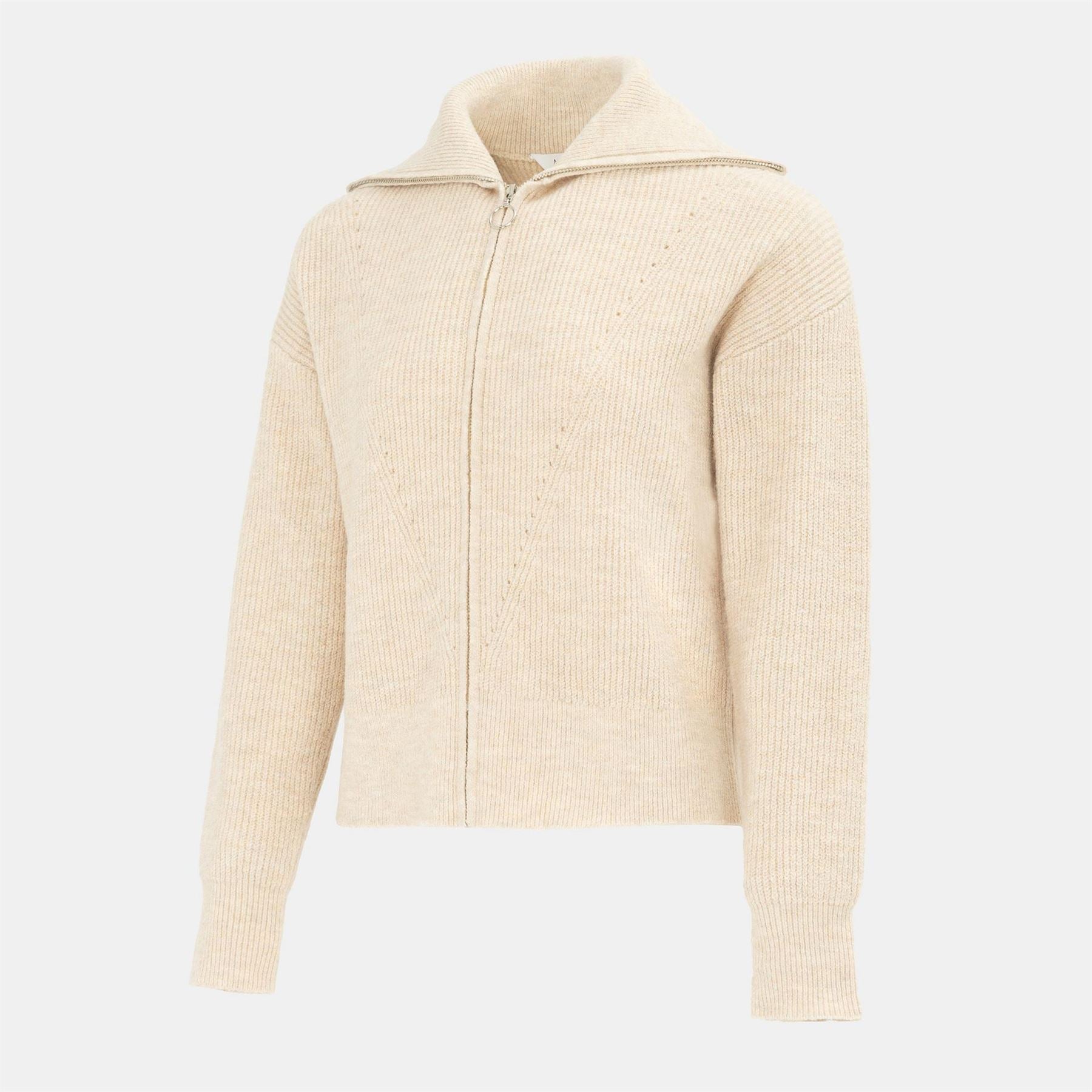 Miso Womens Knit Zip Up Cardigan