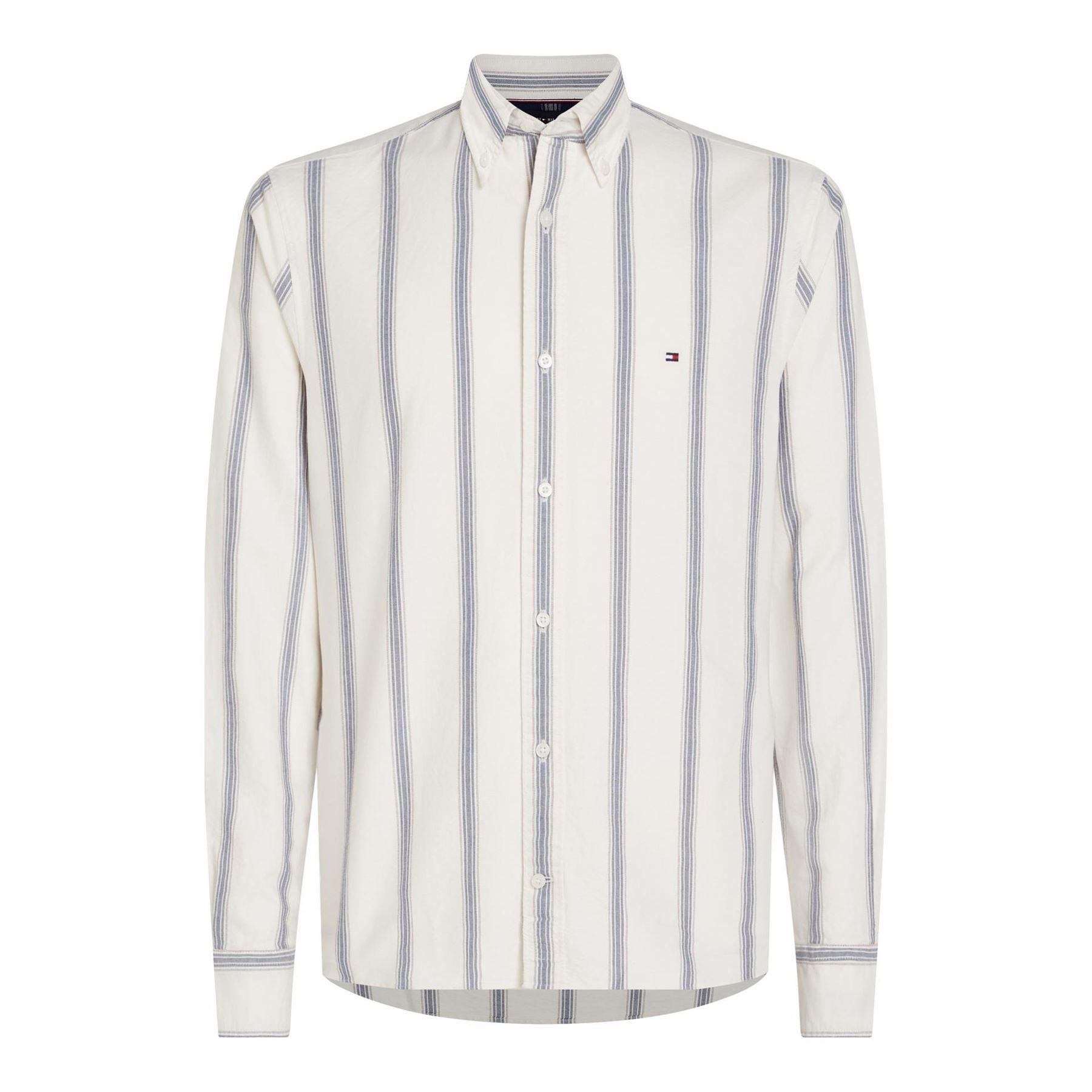 Tommy Hilfiger Shadow Stripe Long Sleeve Patterned Shirt