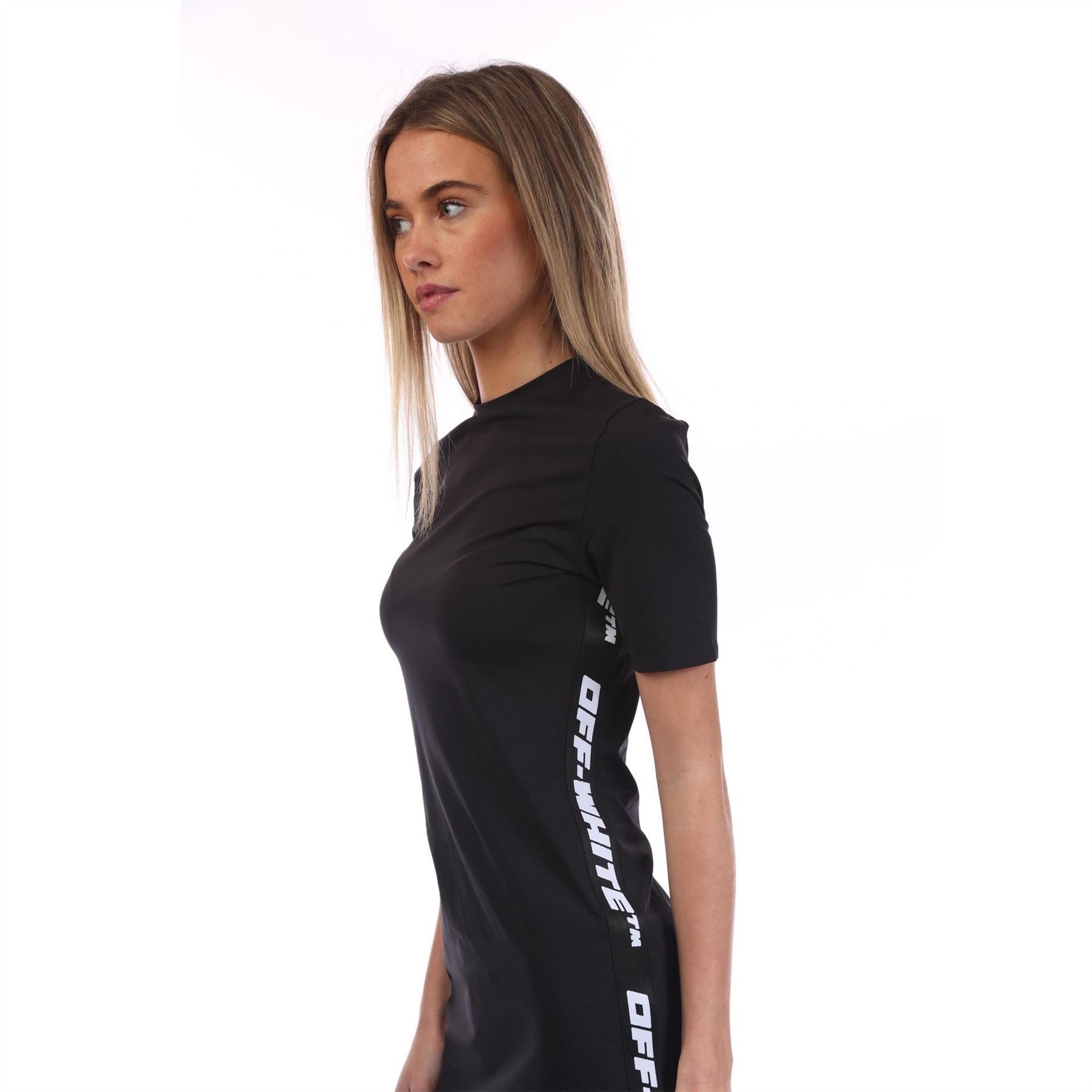 Off White Logo Band Dress
