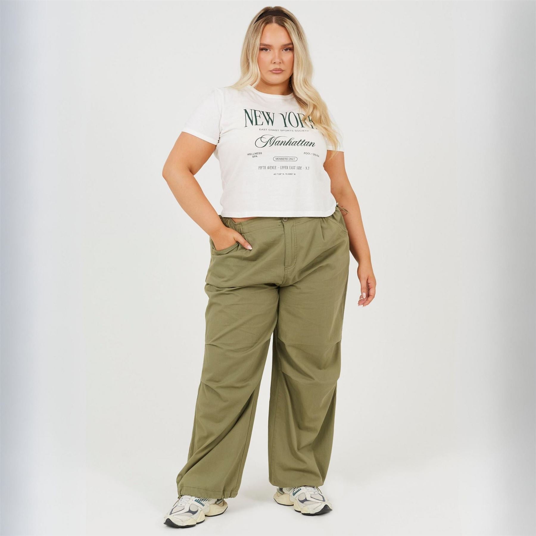 Brave Soul Plus Size Utility Cargo Parachute Trousers