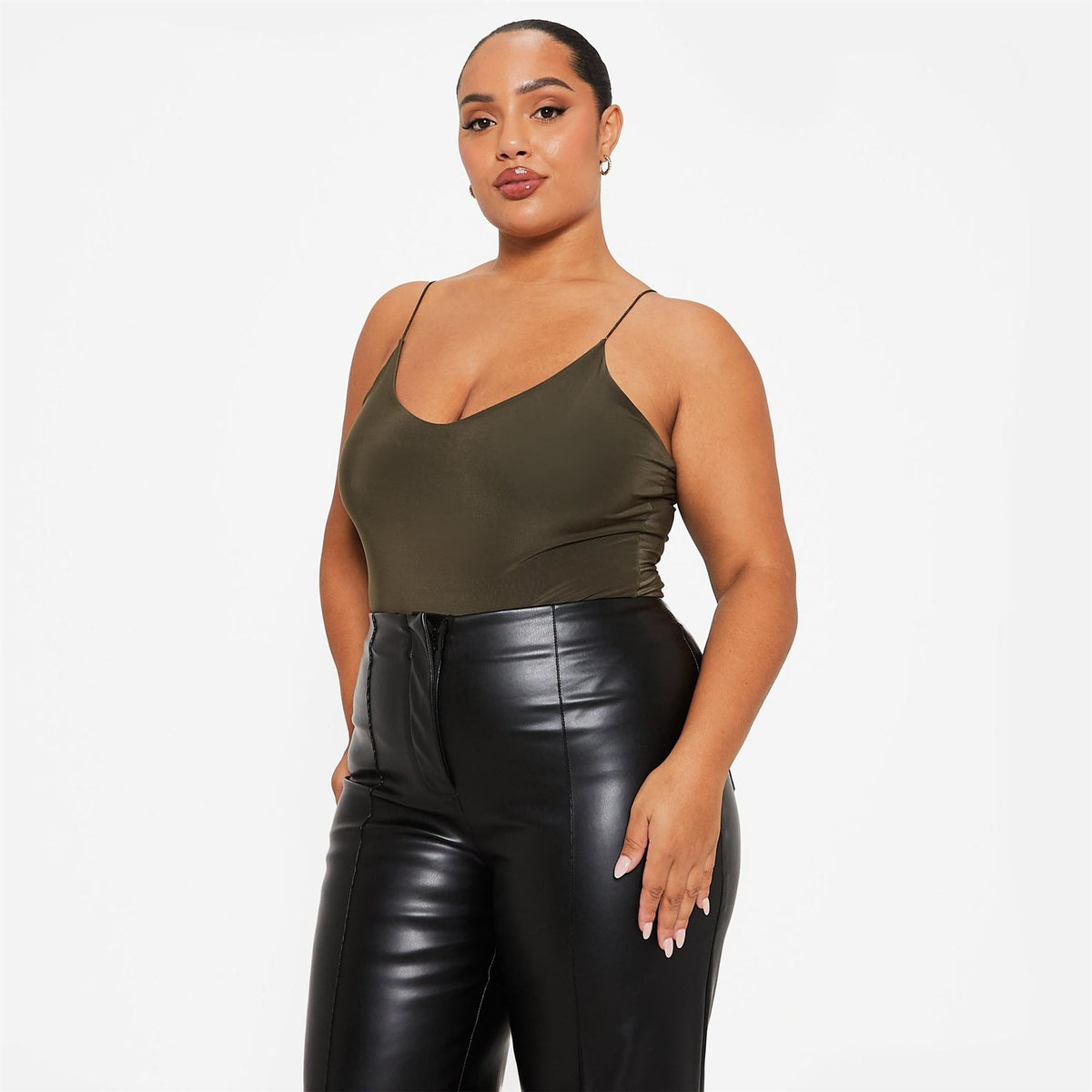 I Saw It First Double Layered Cami Slinky Bodysuit