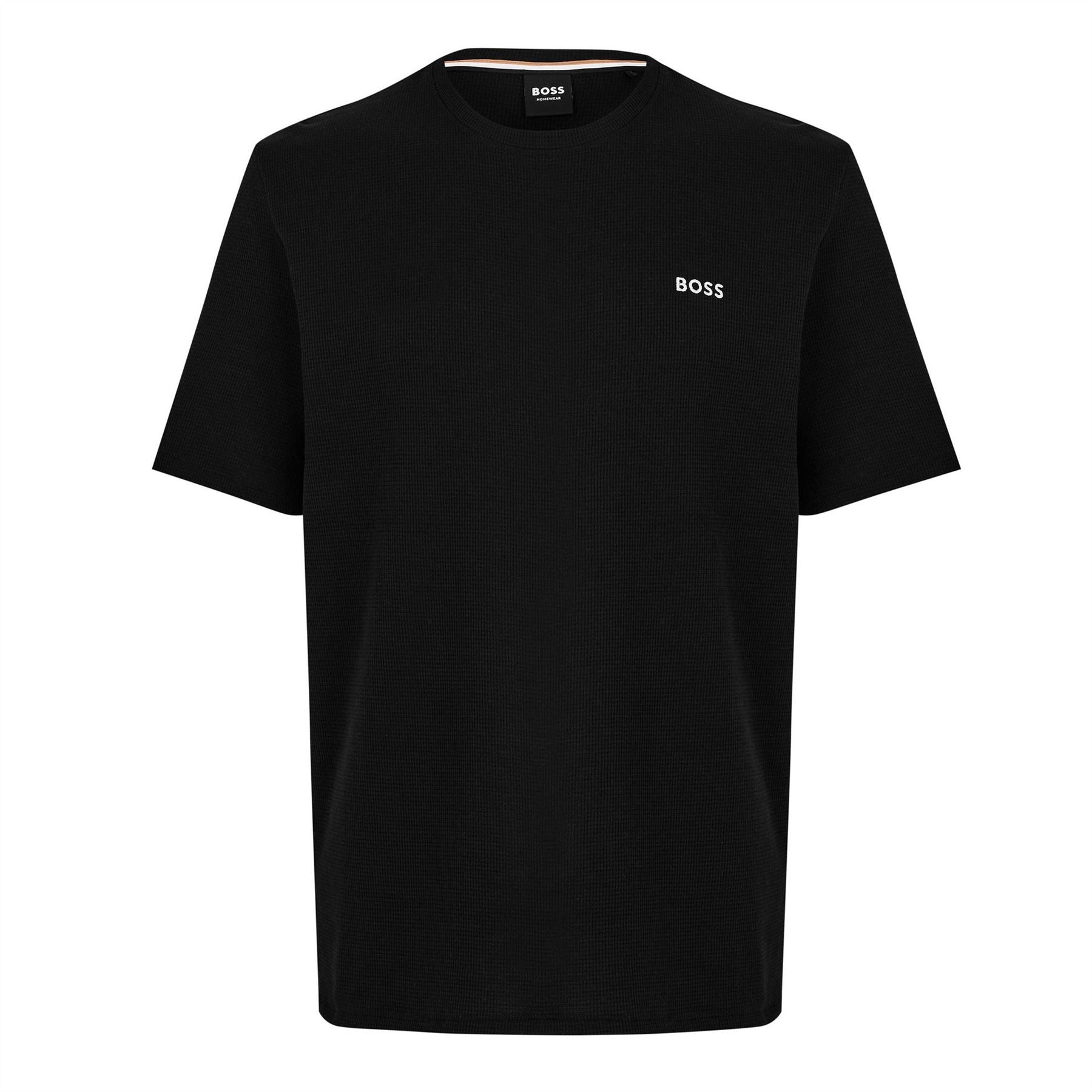Boss BOSS Bodywear Waffle T Shirt with Structured Design
