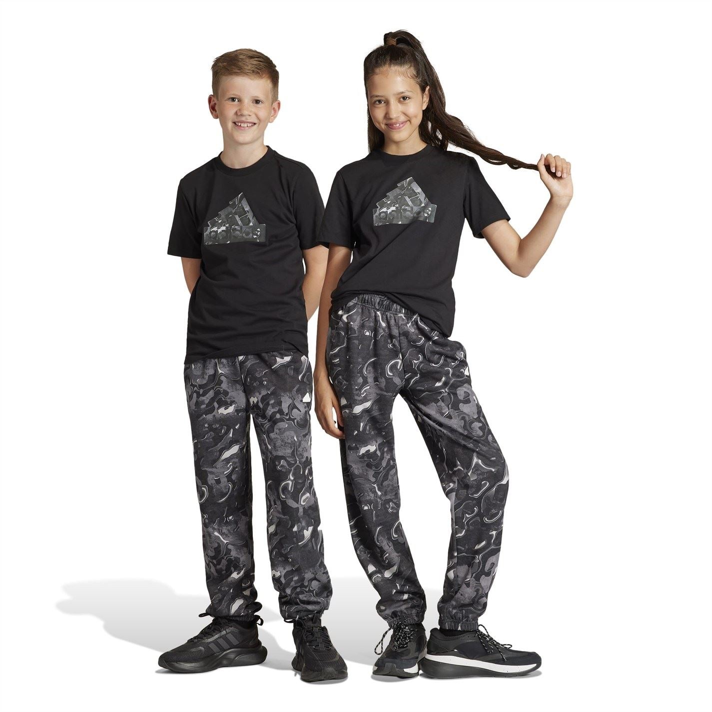 adidas Future Icons Allover Print Joggers Juniors