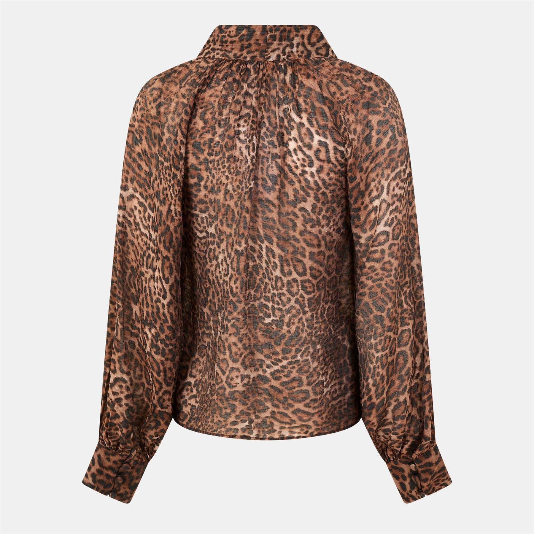 Nobodys Child Tie Neck Relaxed Fit Long Sleeve Blouse